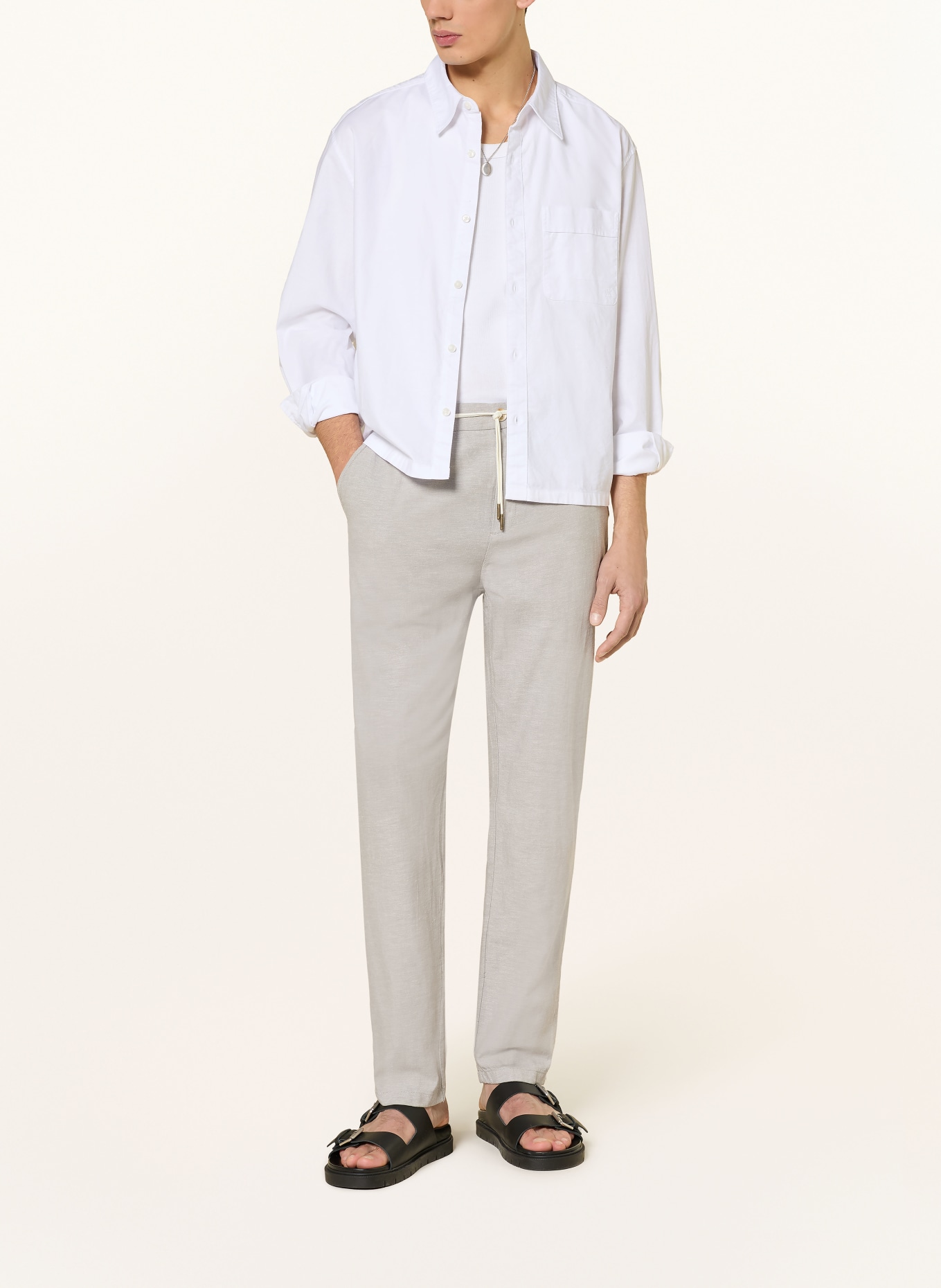 SCOTCH & SODA Chino Slim Fit: SVĚTLE ŠEDÁ