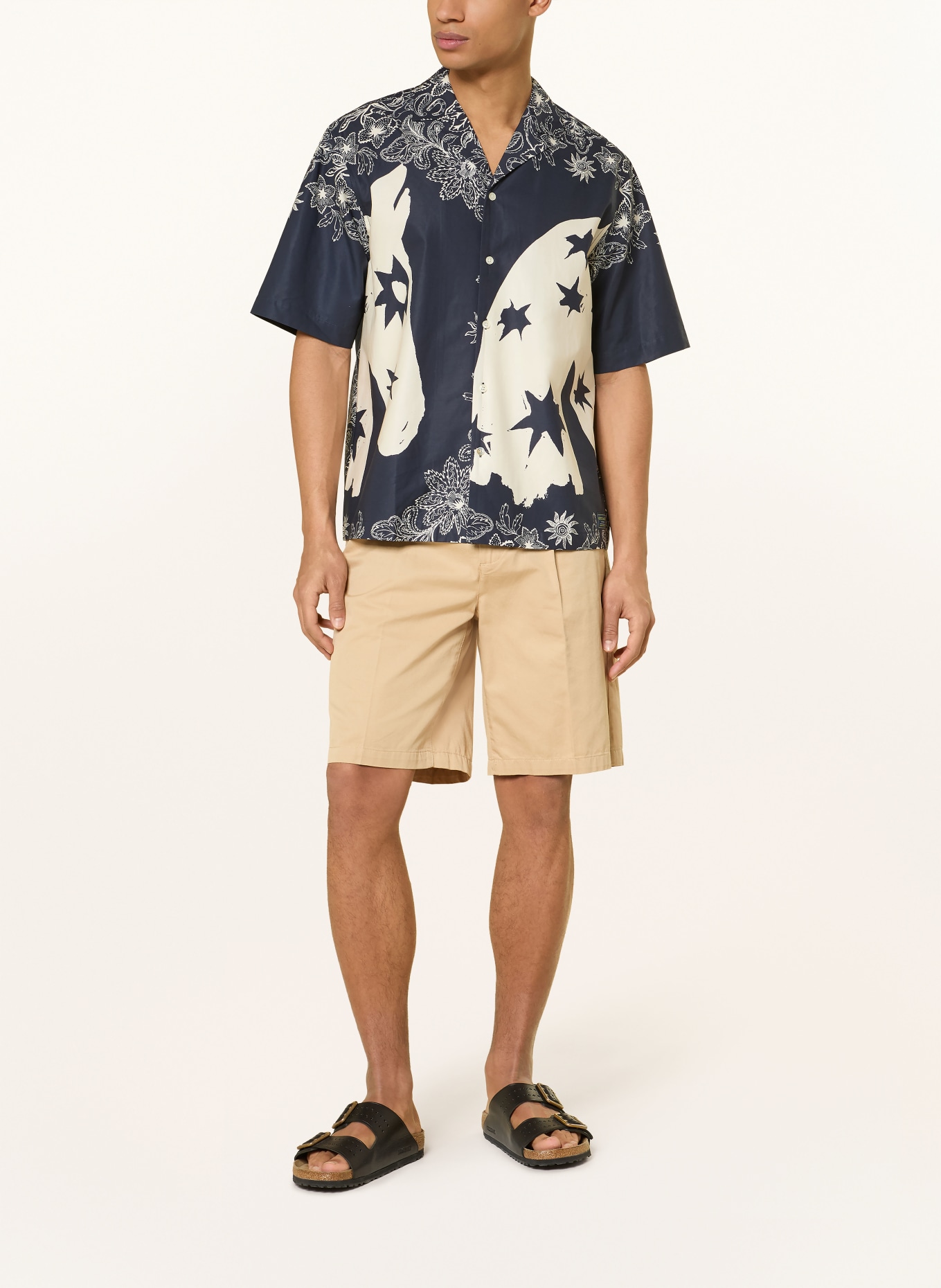 SCOTCH & SODA Resortová košile Relaxed Fit: TMAVĚ MODRÁ