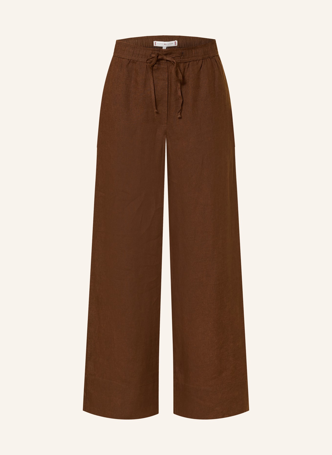 TOMMY HILFIGER linnen broek: BRUIN
