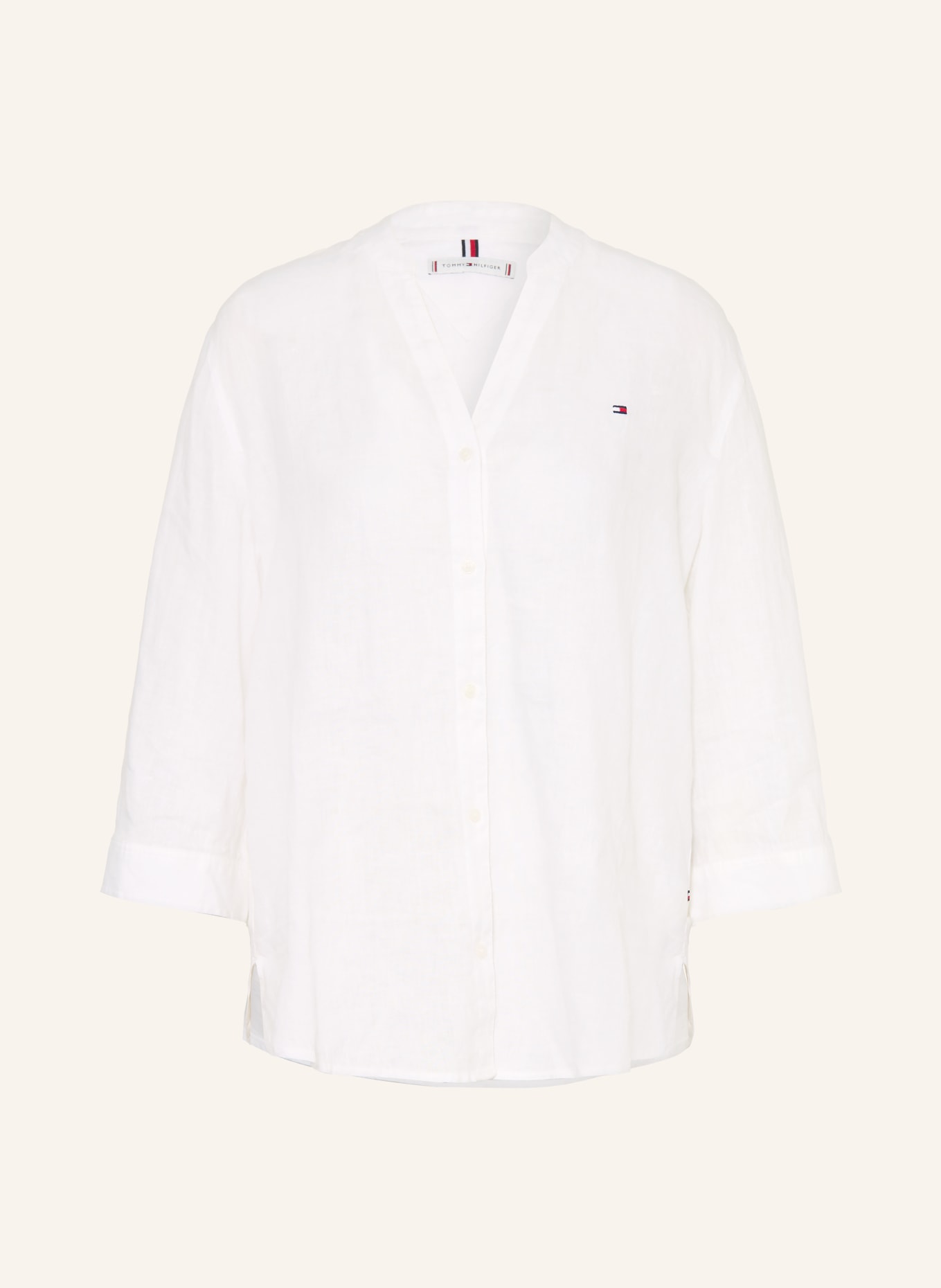 TOMMY HILFIGER linen blouse: WHITE