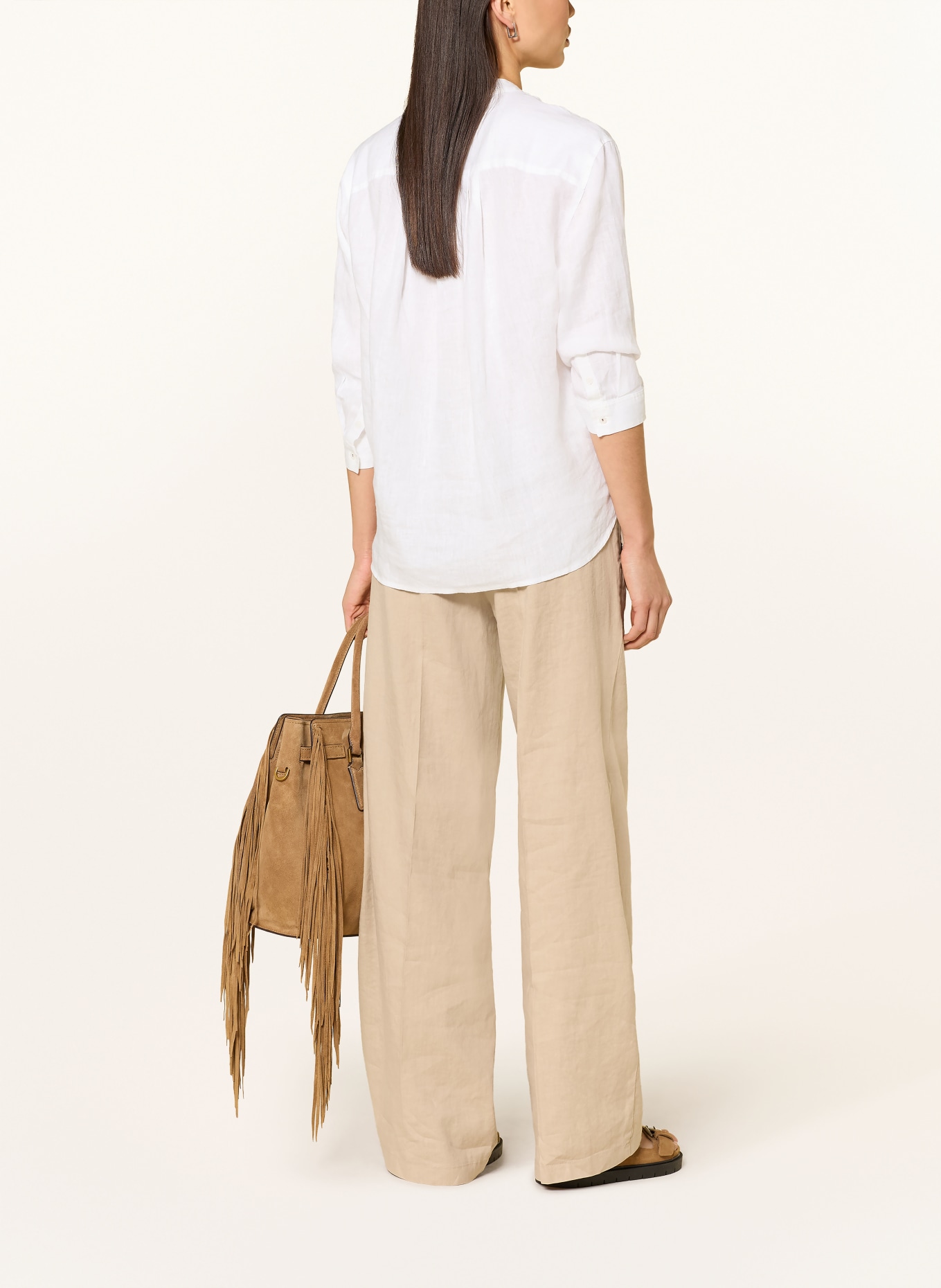 TOMMY HILFIGER linen blouse: WHITE