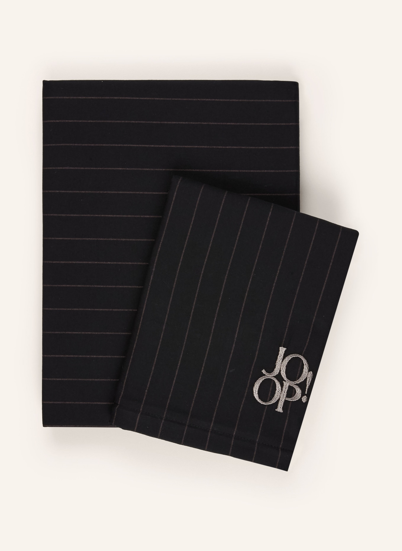 JOOP! Pościel SOFT STRIPES: CZARNY / CIEMNOBRĄZOWY