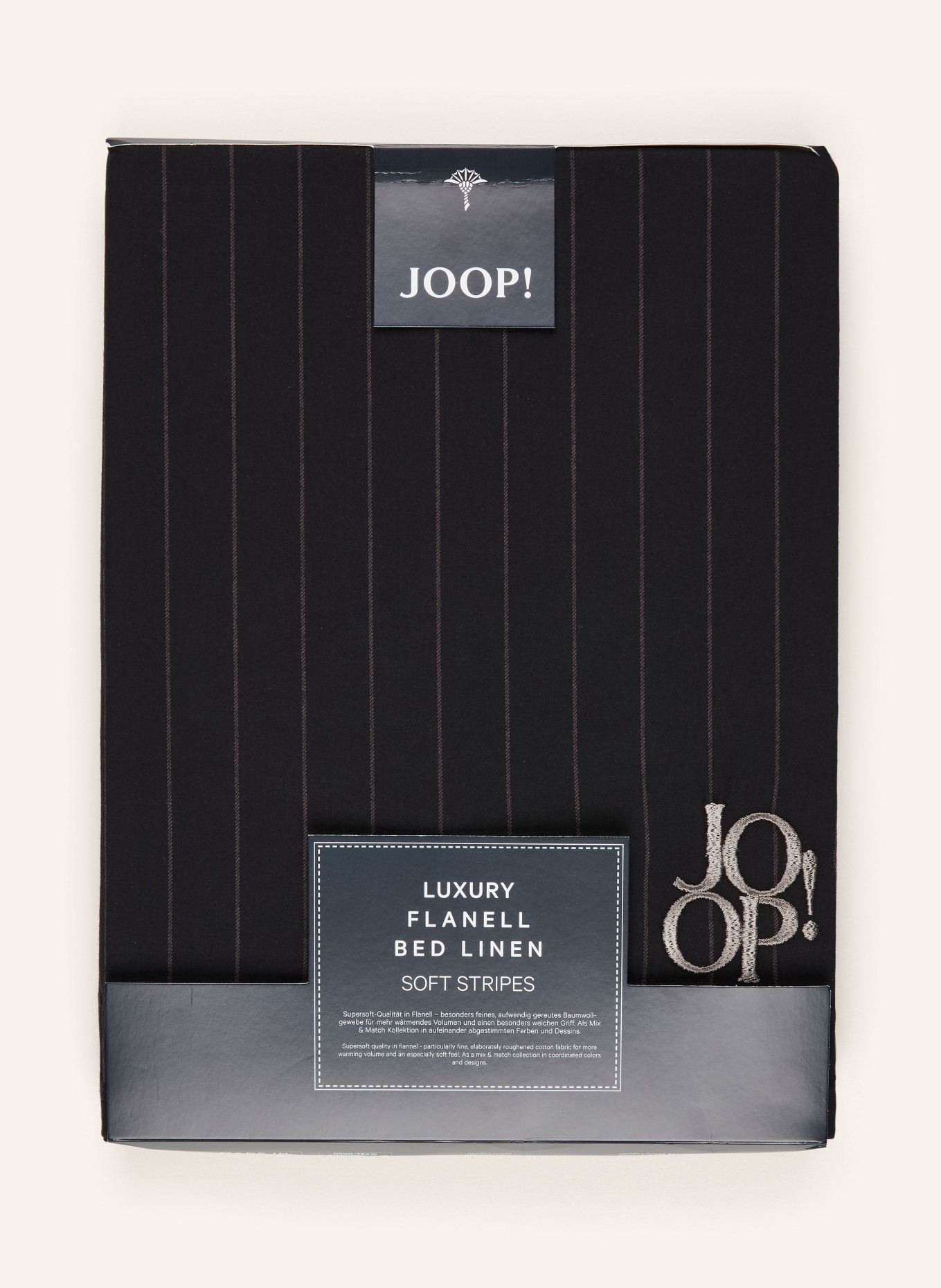JOOP! Pościel SOFT STRIPES: CZARNY / CIEMNOBRĄZOWY