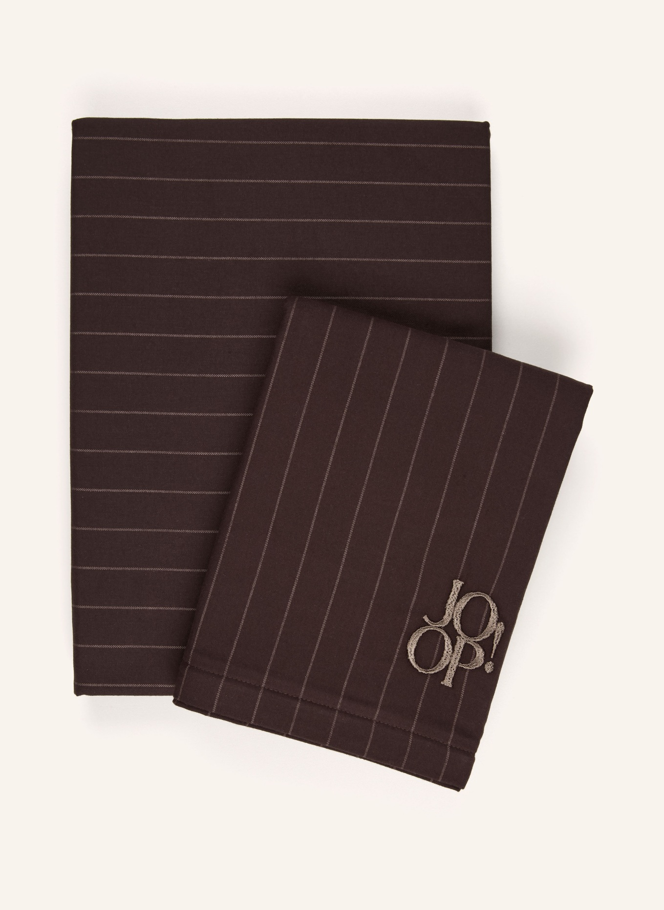 JOOP! Bettwäsche SOFT STRIPES: DUNKELBRAUN / HELLBRAUN