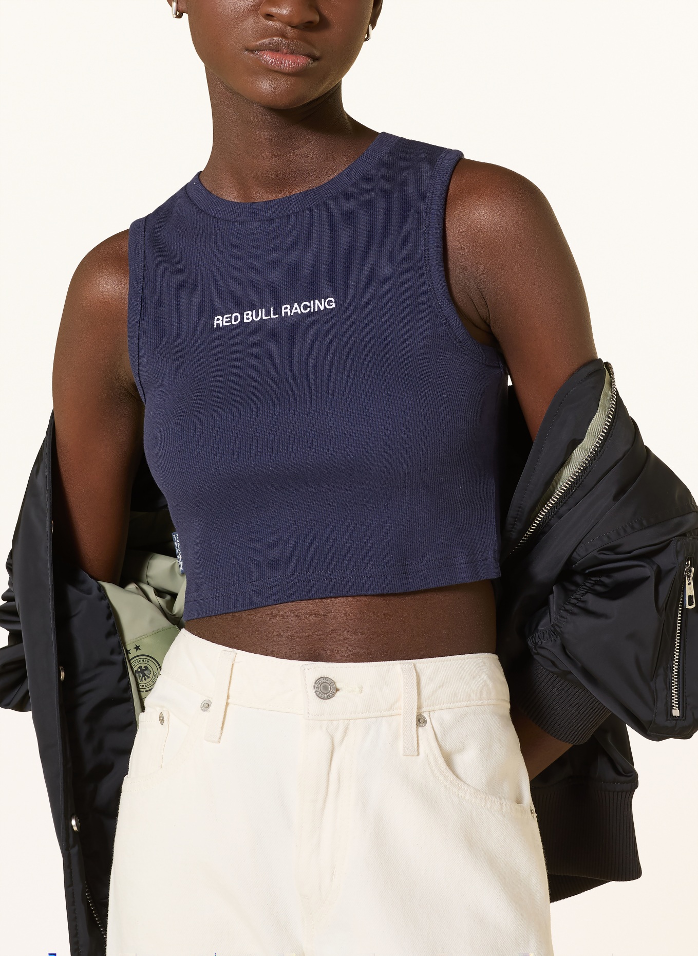 Red Bull RACING x PEPE JEANS cropped top: DARK BLUE