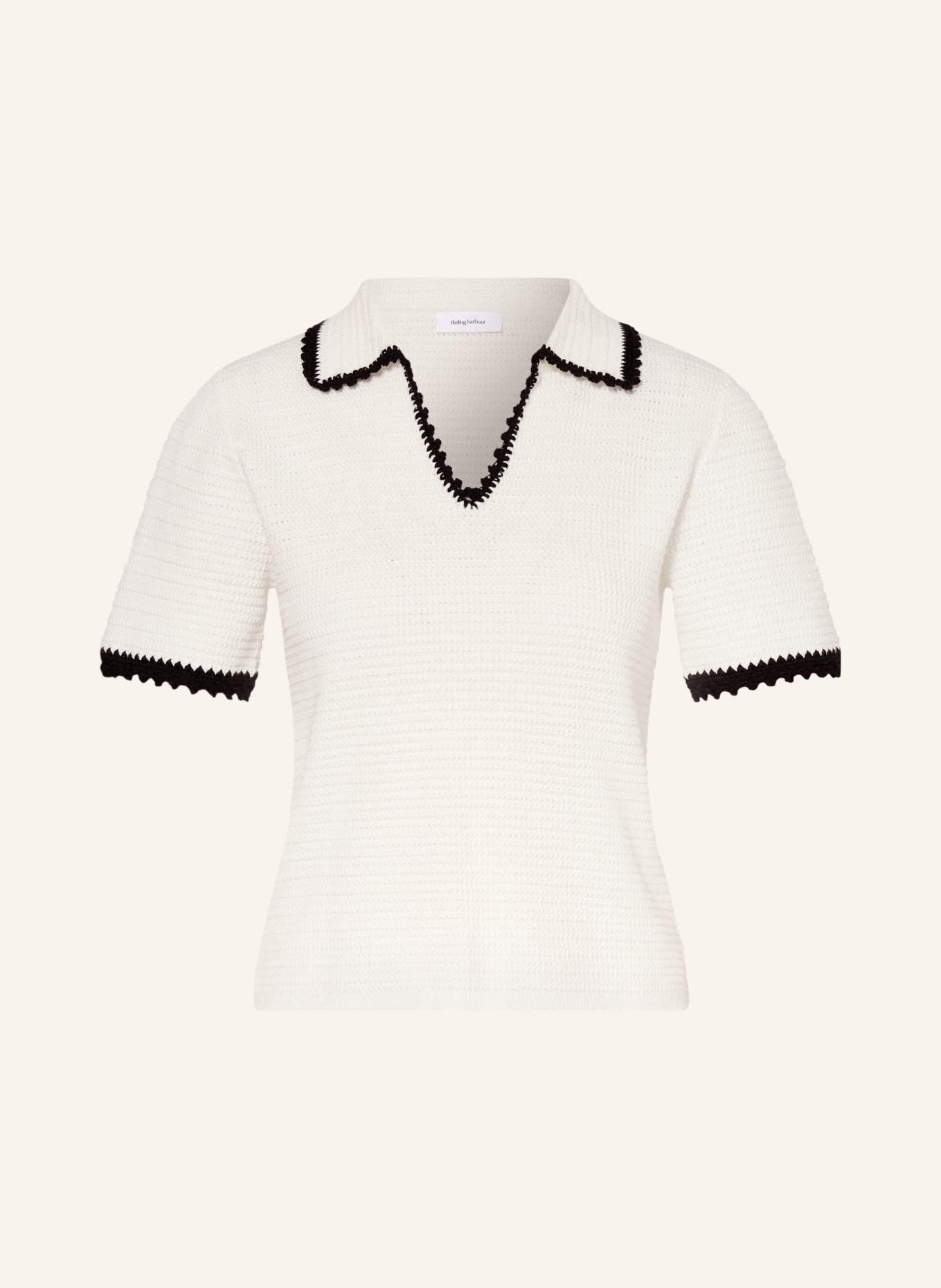 darling harbour háčkované tričko: WHITE