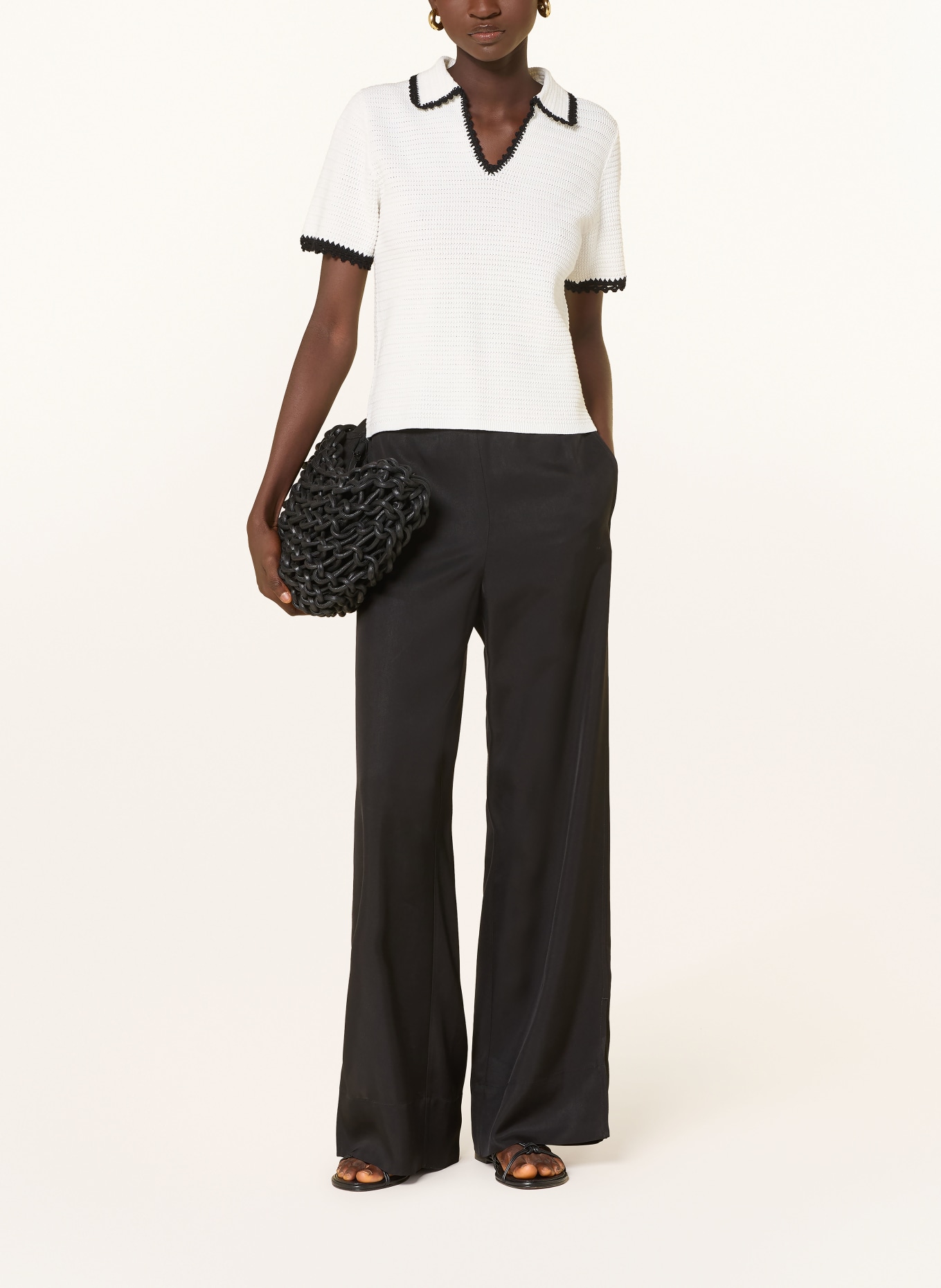 darling harbour háčkované tričko: WHITE