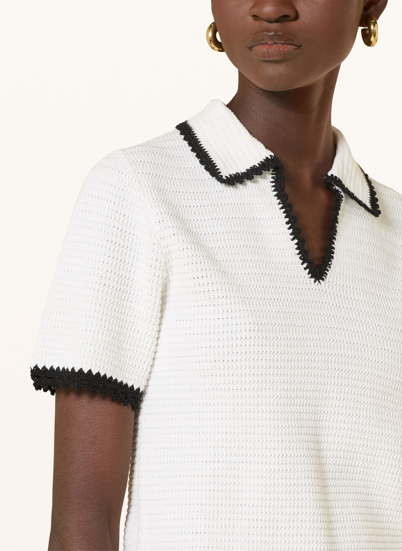 darling harbour háčkované tričko: WHITE