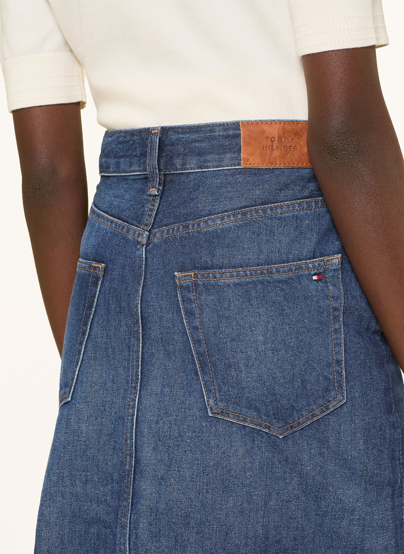 TOMMY HILFIGER Jeansrock NEW DOREEN: DUNKELBLAU