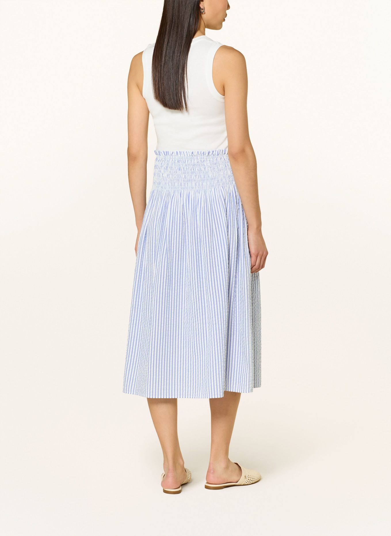 TOMMY HILFIGER jupe: BLEU CLAIR / BLANC