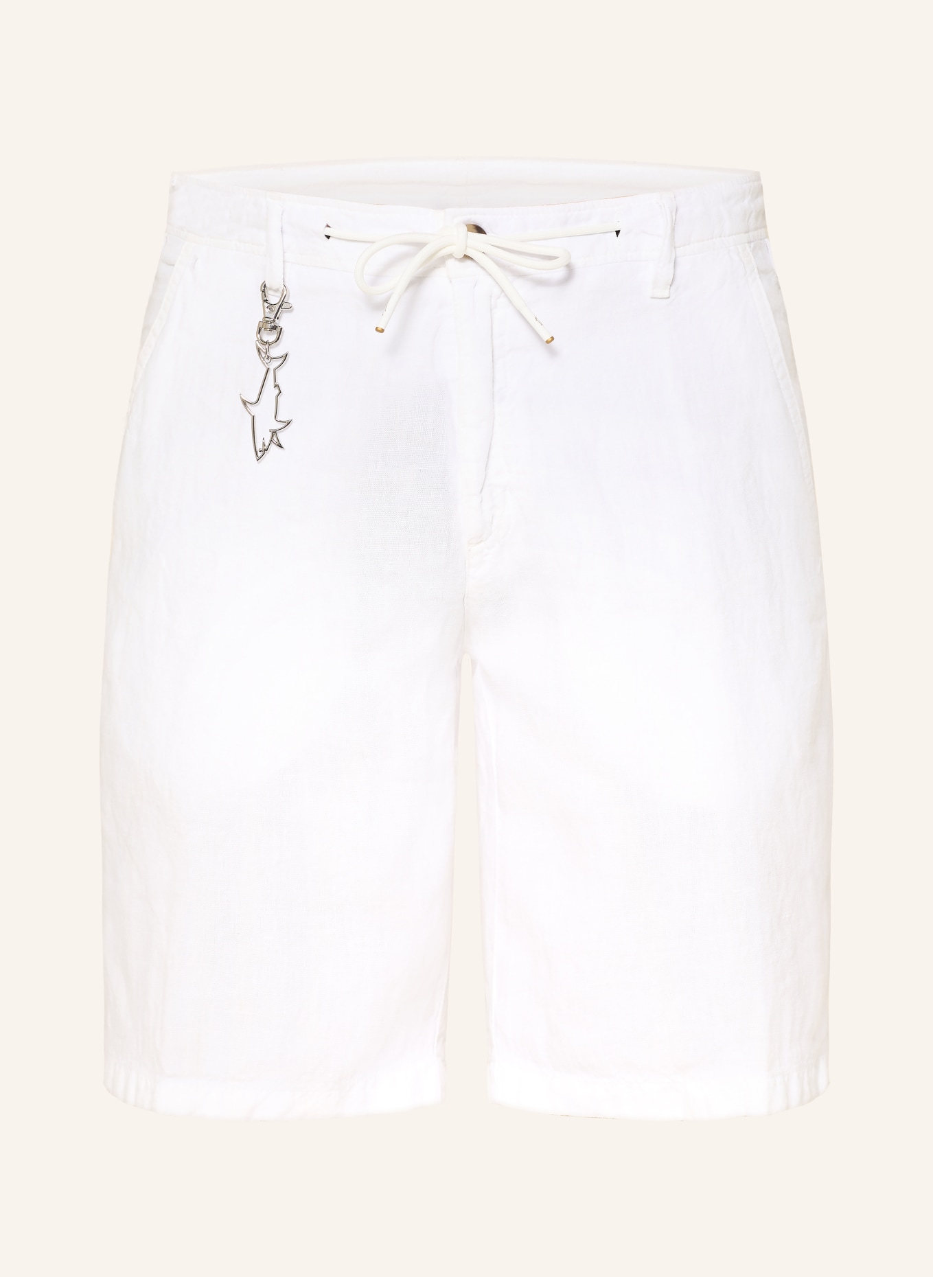 PAUL & SHARK Leinenshorts: WEISS