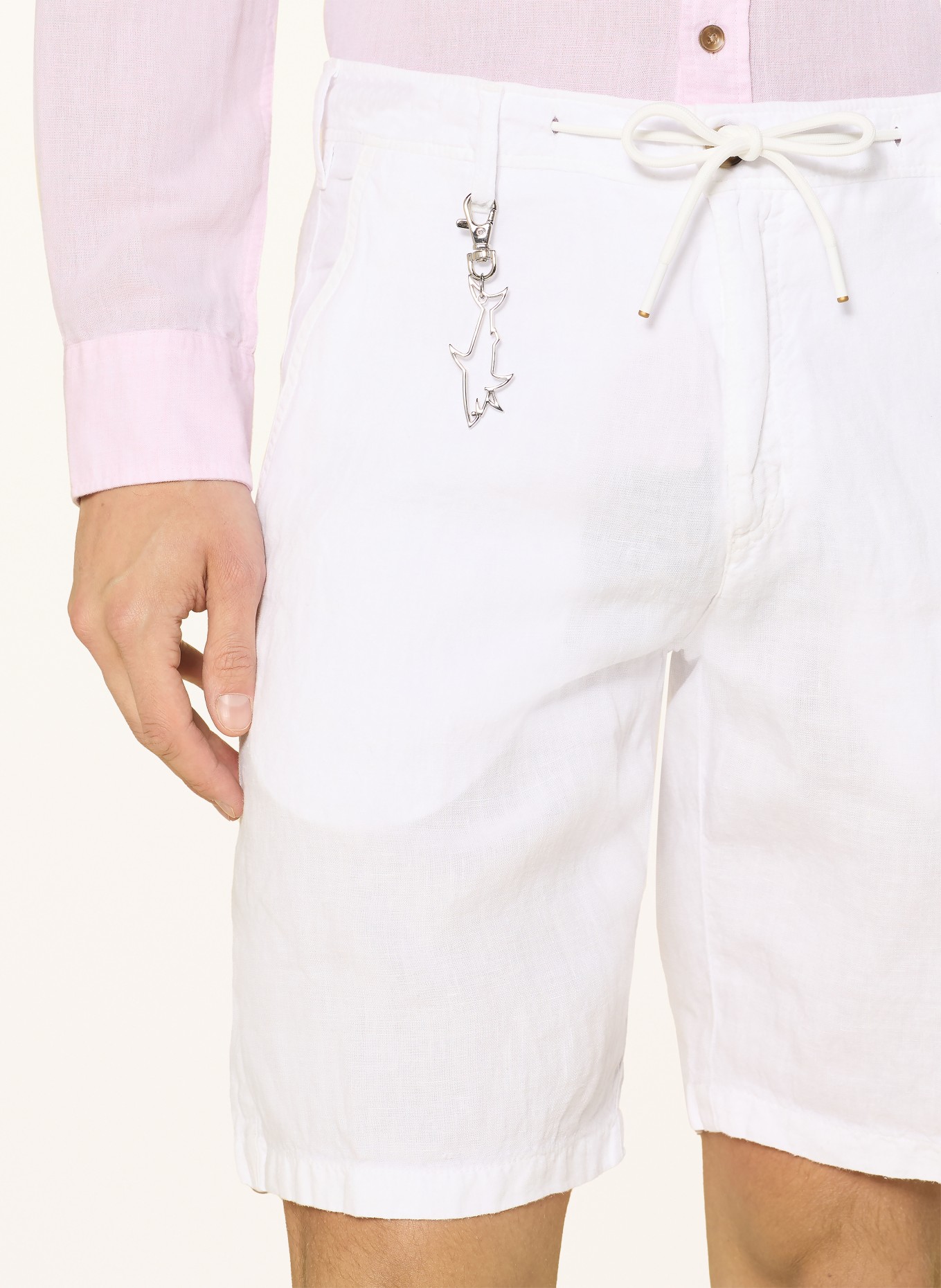 PAUL & SHARK Leinenshorts: WEISS