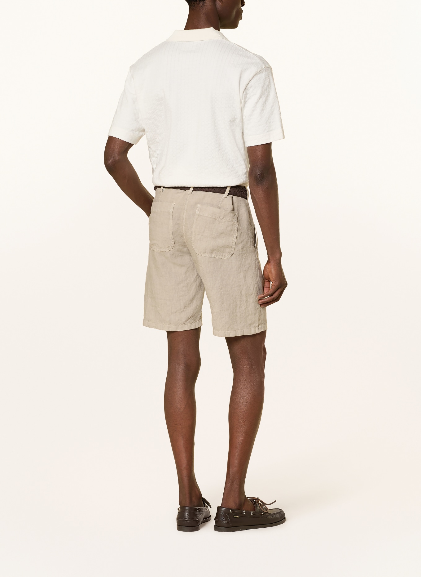 PAUL & SHARK linen shorts: LIGHT BROWN