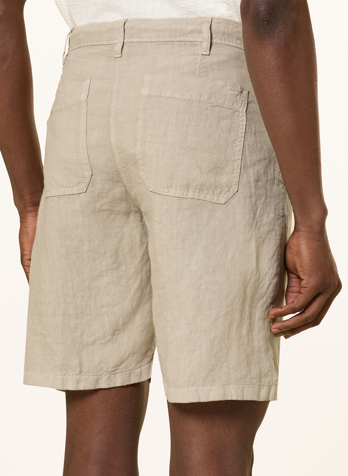 PAUL & SHARK linen shorts: LIGHT BROWN