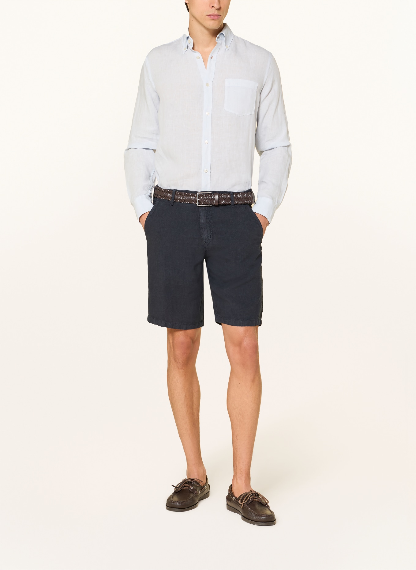 PAUL & SHARK Leinenshorts: DUNKELBLAU