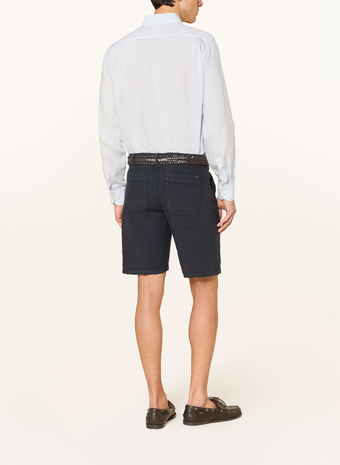 PAUL & SHARK Leinenshorts: DUNKELBLAU