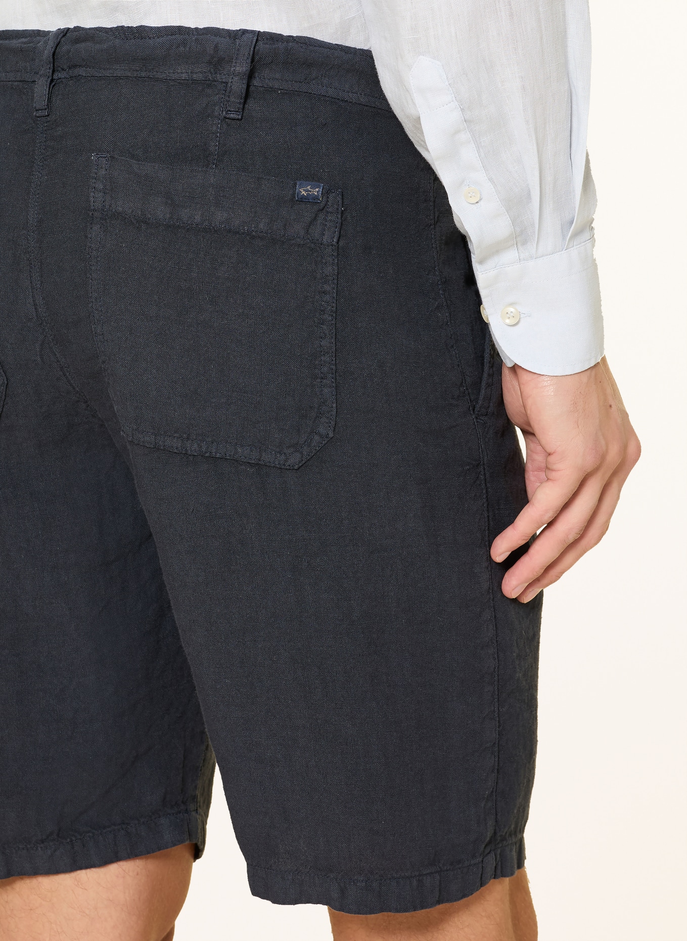 PAUL & SHARK Leinenshorts: DUNKELBLAU