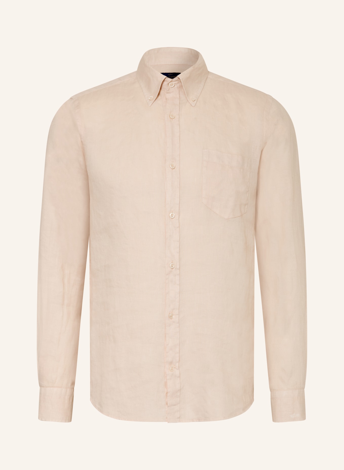 PAUL & SHARK Leinenhemd Regular Fit: BEIGE