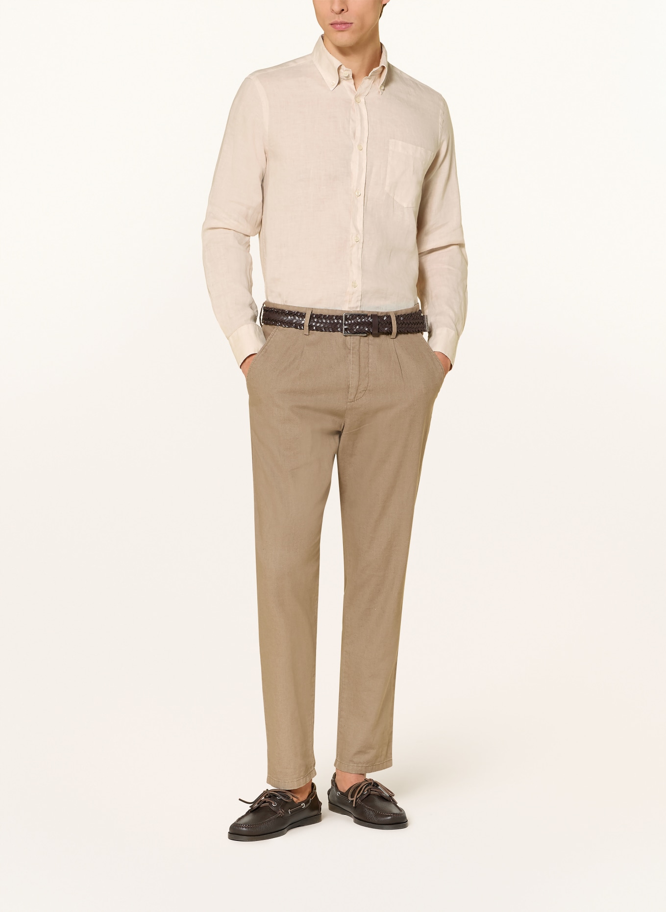 PAUL & SHARK Leinenhemd Regular Fit: BEIGE