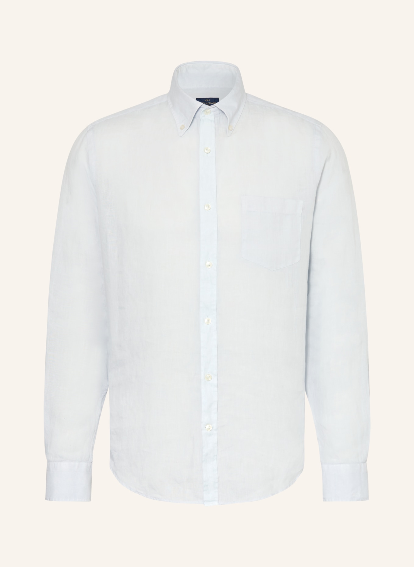 PAUL & SHARK Leinenhemd Regular Fit: HELLBLAU