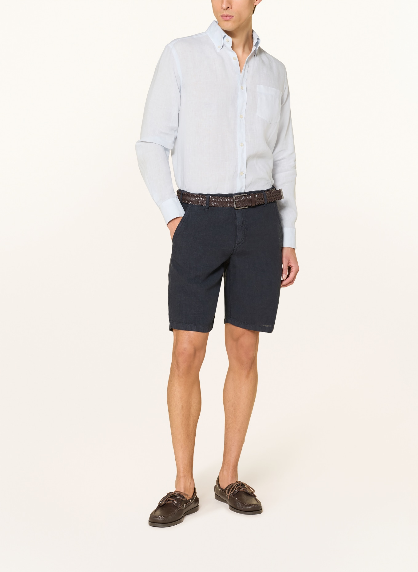 PAUL & SHARK Leinenhemd Regular Fit: HELLBLAU