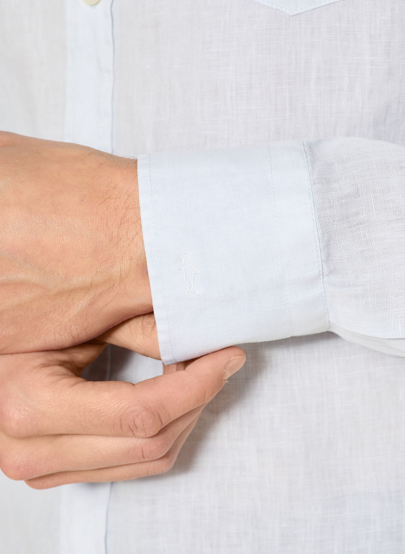 PAUL & SHARK Leinenhemd Regular Fit: HELLBLAU