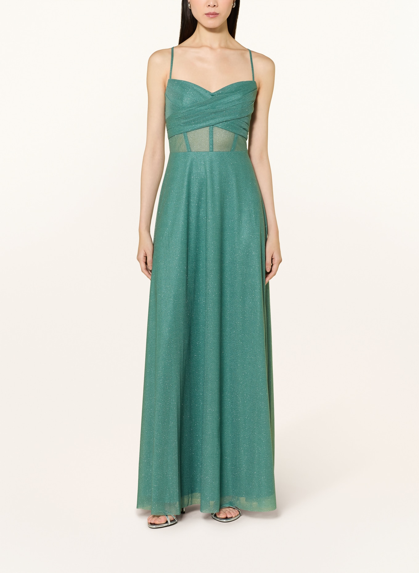 Suddenly Princess Abendkleid mit Glitzergarn: GRÜN