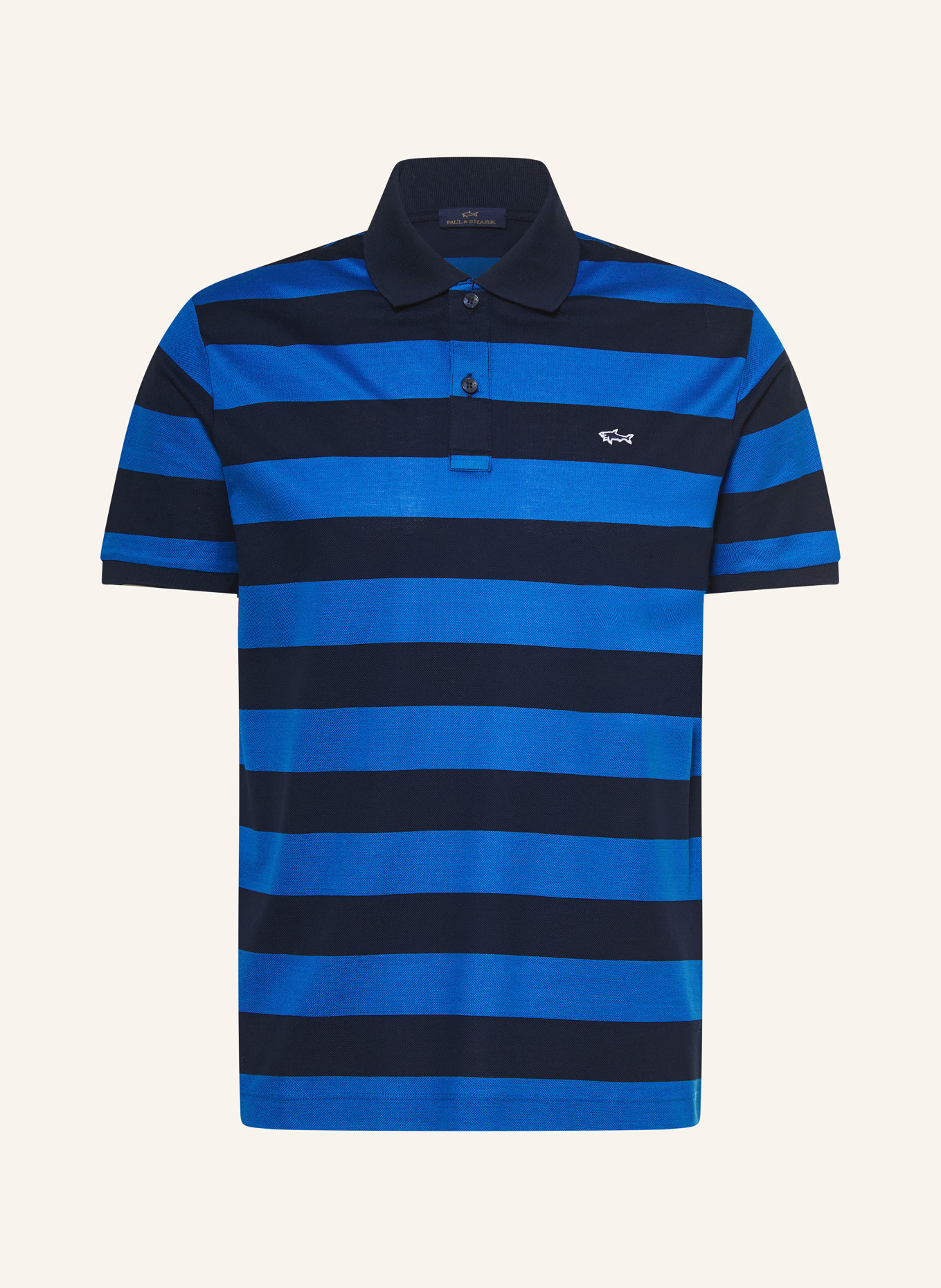 PAUL & SHARK Regular fit piqué polo shirt: DARK BLUE / BLUE