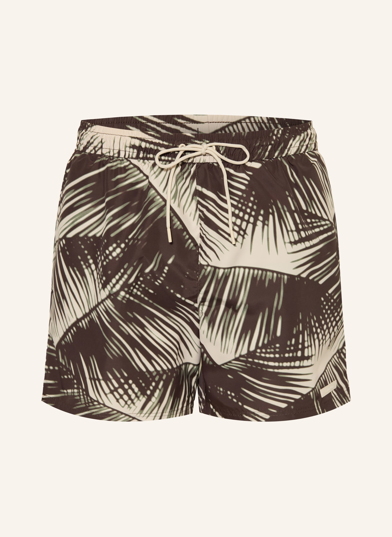 Calvin Klein swim shorts: DARK BROWN / CREAM / OLIVE