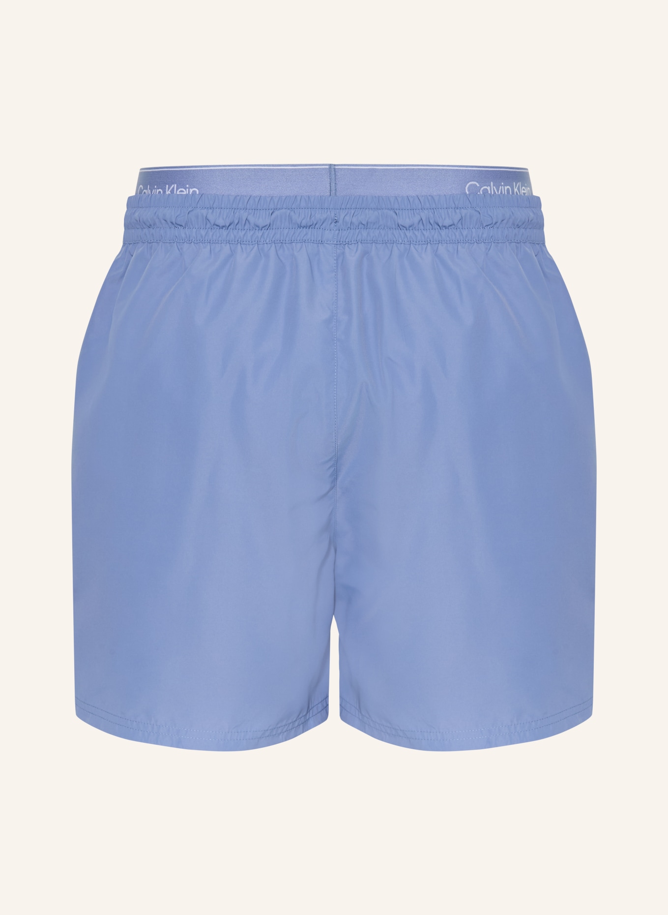 Calvin Klein Badeshorts: HELLBLAU / WEISS