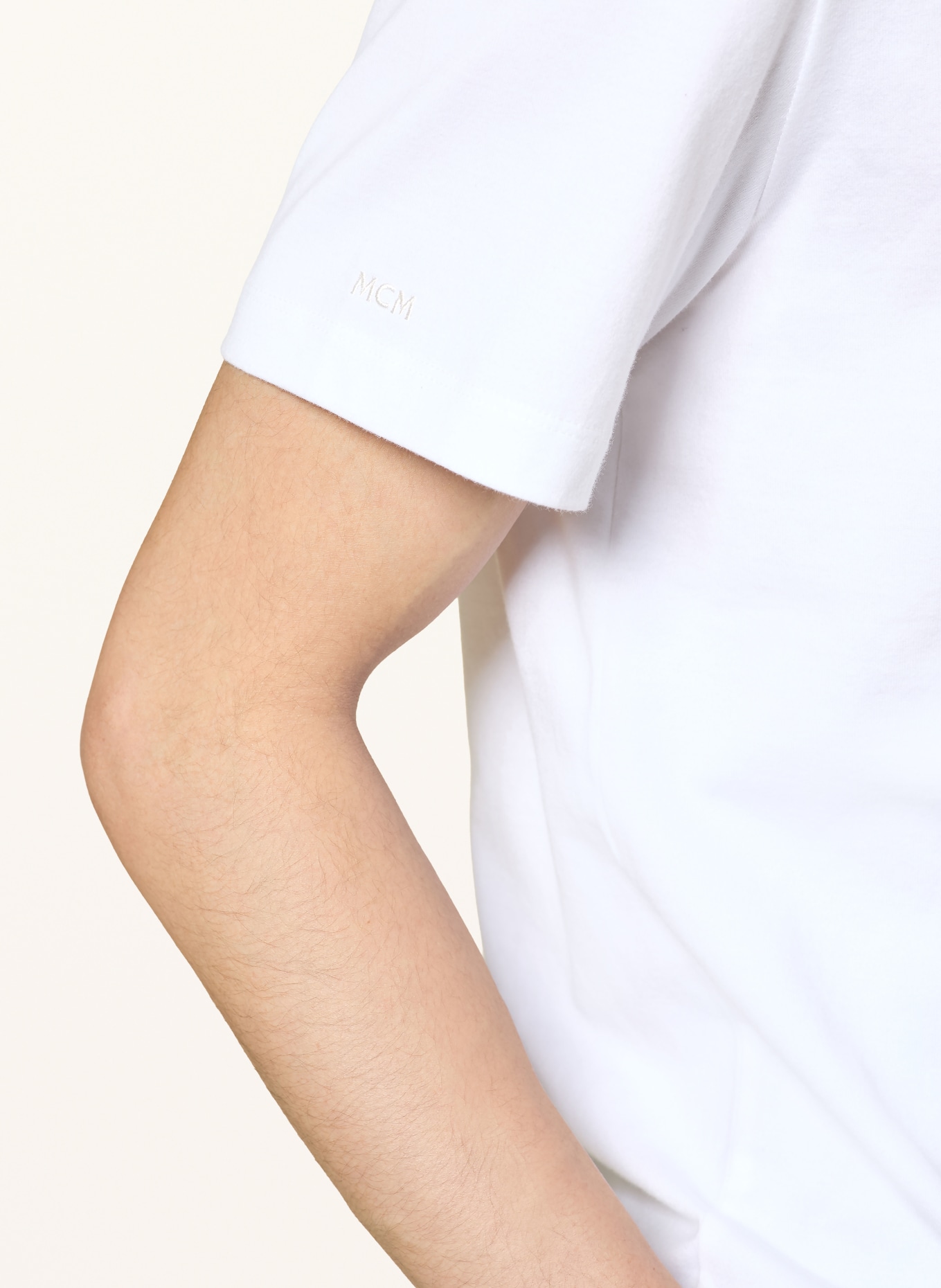 MCM T-Shirt RABOT: WEISS / COGNAC / BLAU