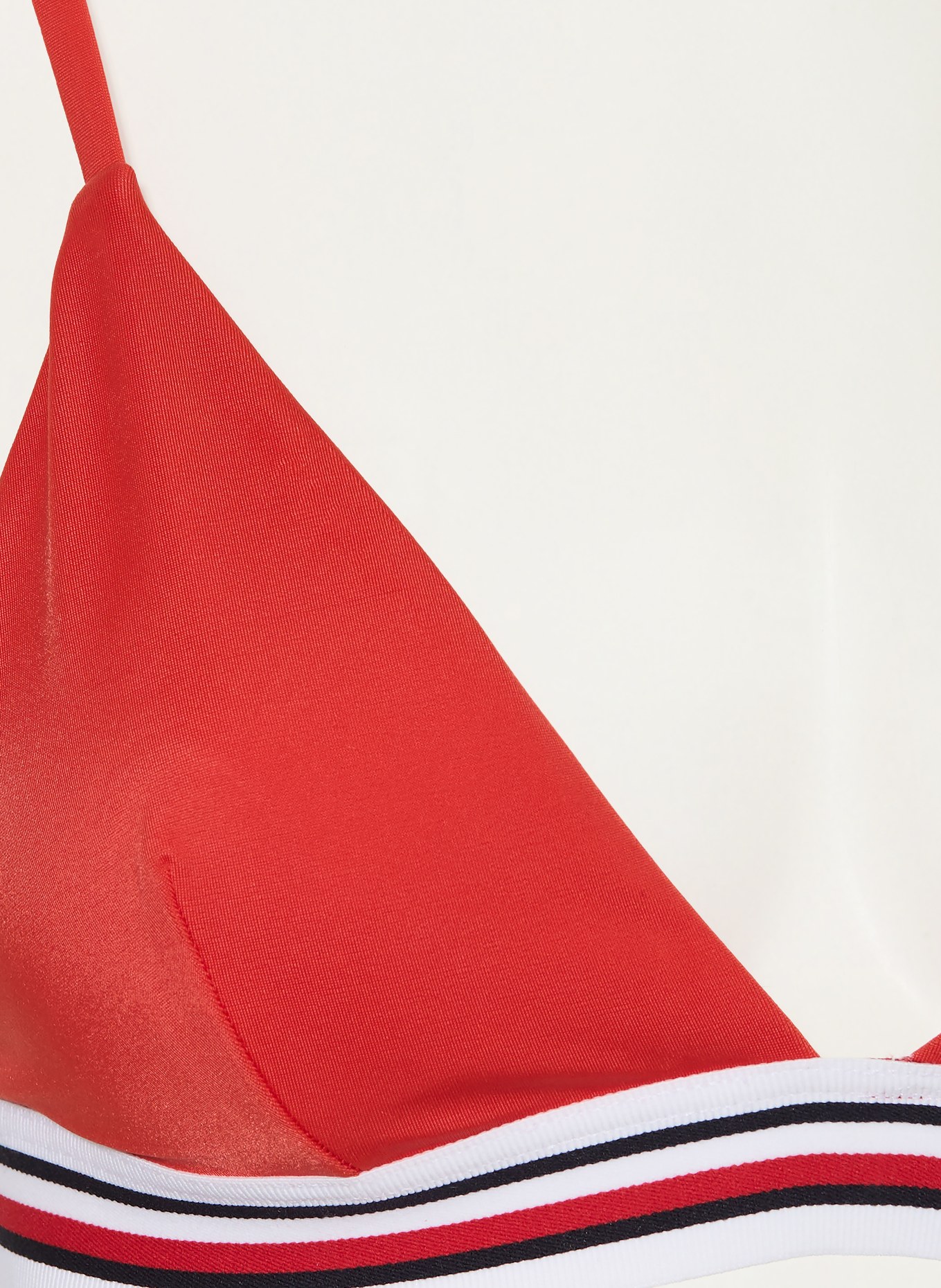 TOMMY HILFIGER Trojúhelníkové bikiny: ČERVENÁ / BÍLÁ / ČERNÁ