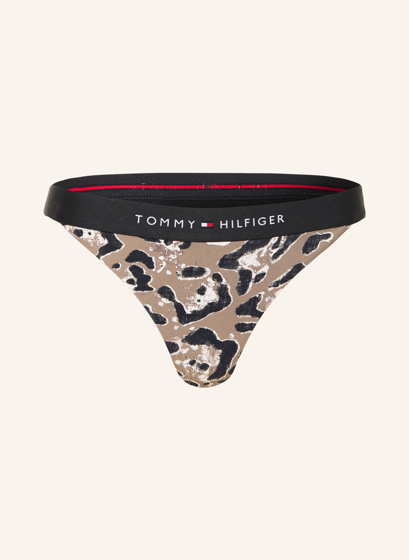 TOMMY HILFIGER Brazilian-Bikini-Hose: TAUPE / WEISS / SCHWARZ