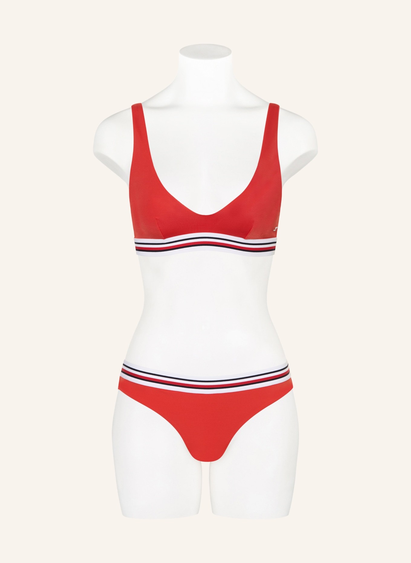 TOMMY HILFIGER Základní bikiny: ČERVENÁ / BÍLÁ / ČERNÁ