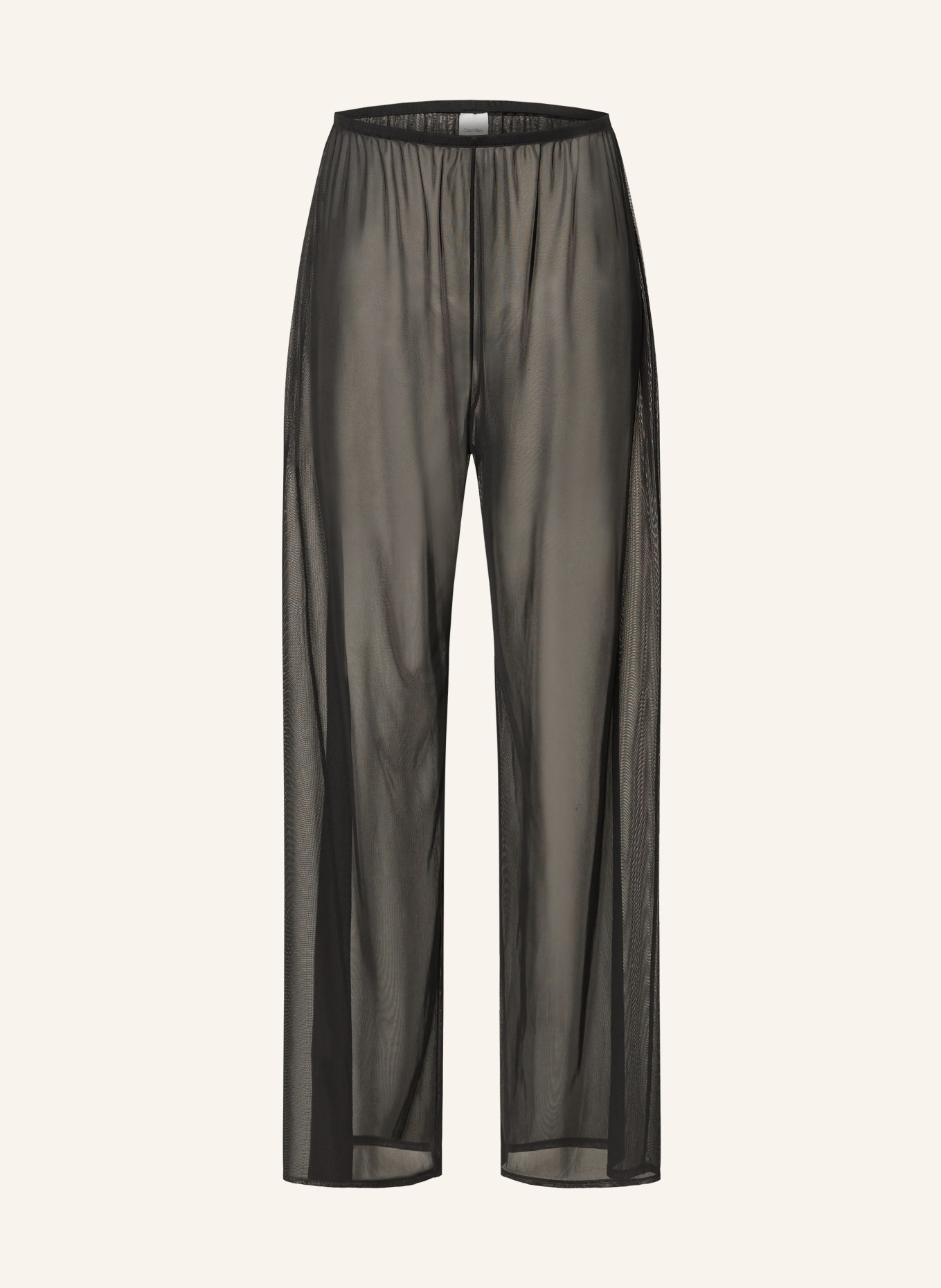 Calvin Klein Marlene kalhoty z mesh: ČERNÁ