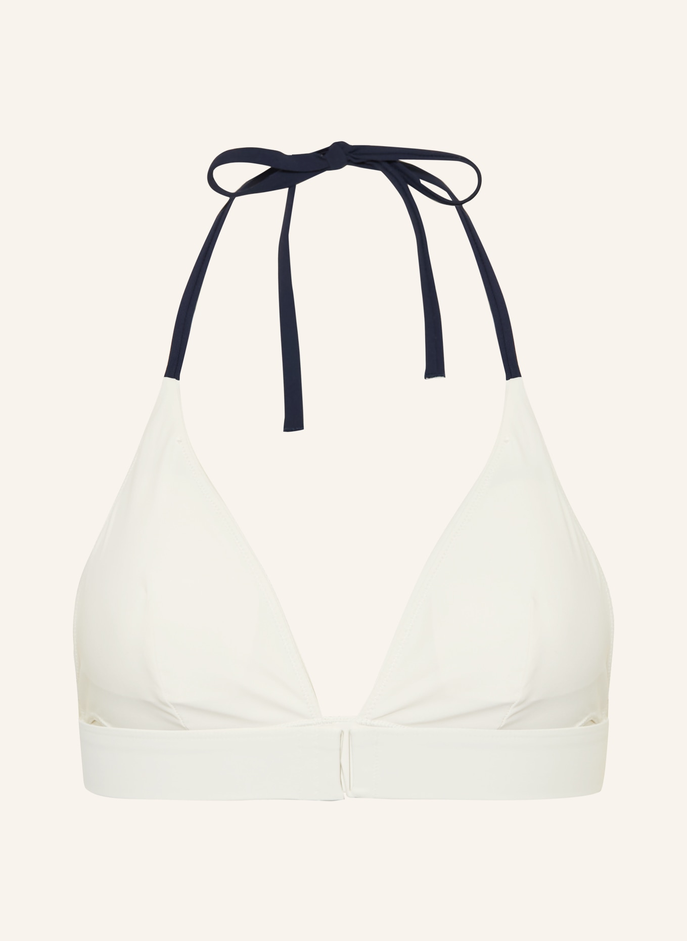 Calvin Klein Triangle bikini top CK MONOGRAM: WHITE / DARK BLUE