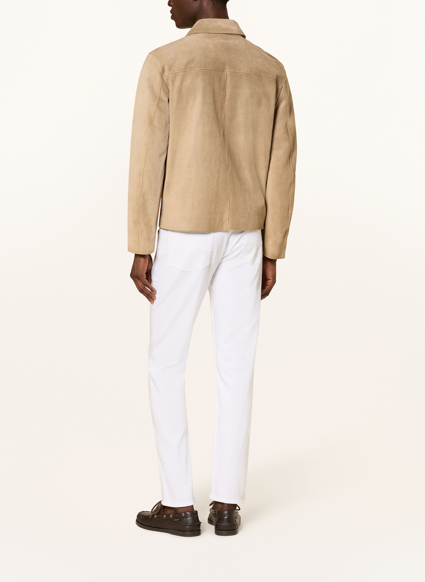 Fay leather jacket: BEIGE