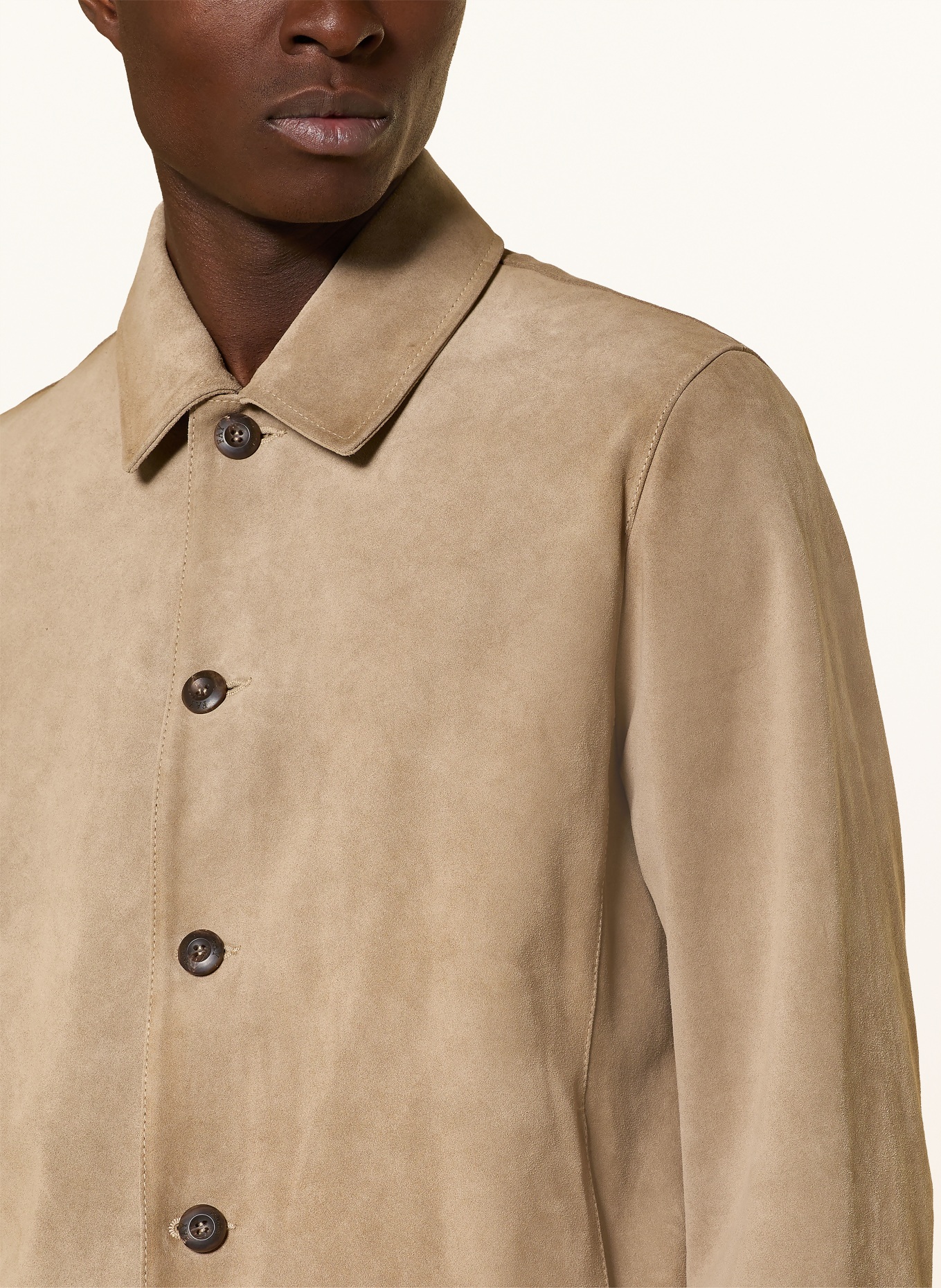 Fay leather jacket: BEIGE