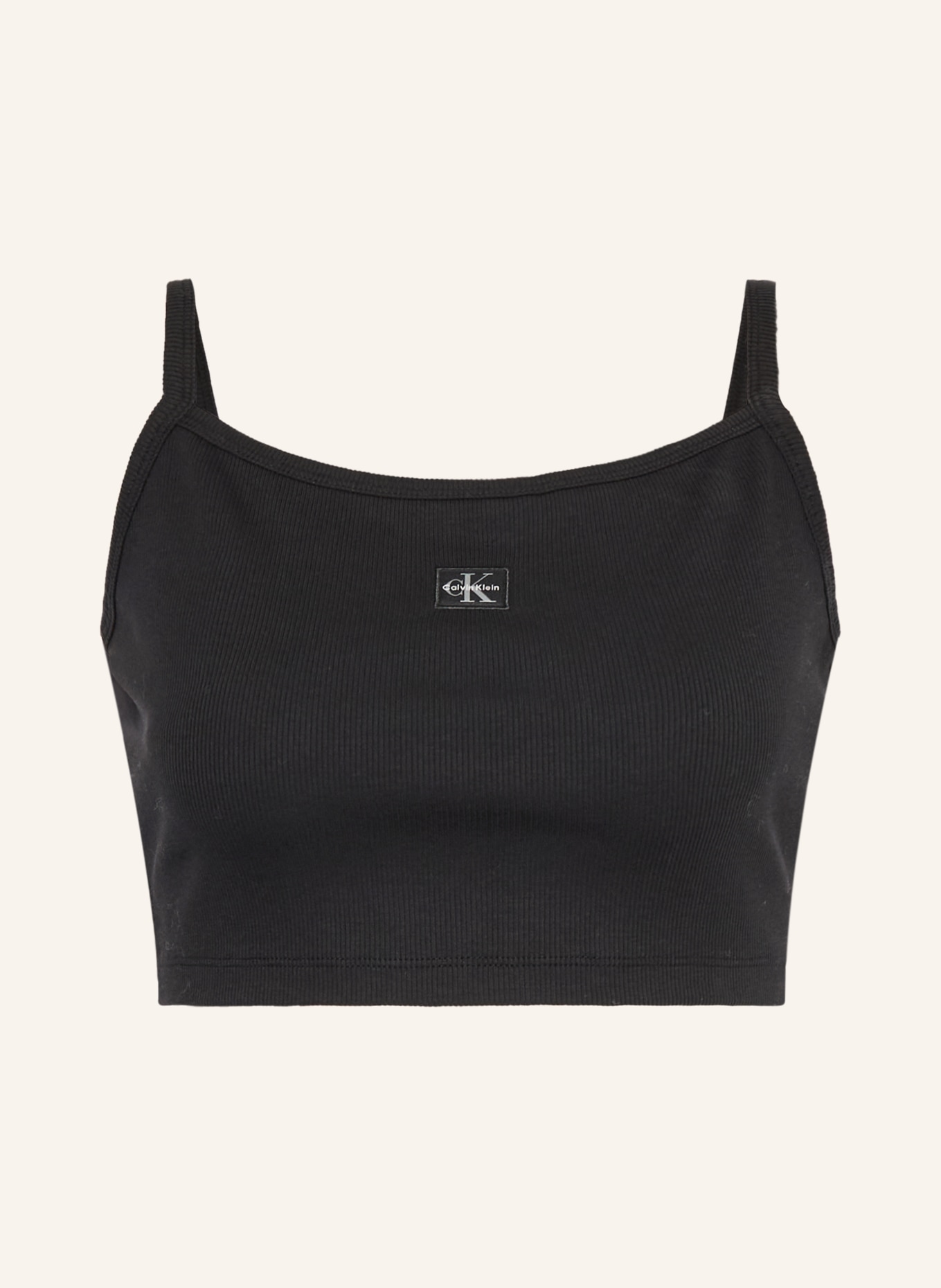 Calvin Klein Jeans Cropped top: ZWART