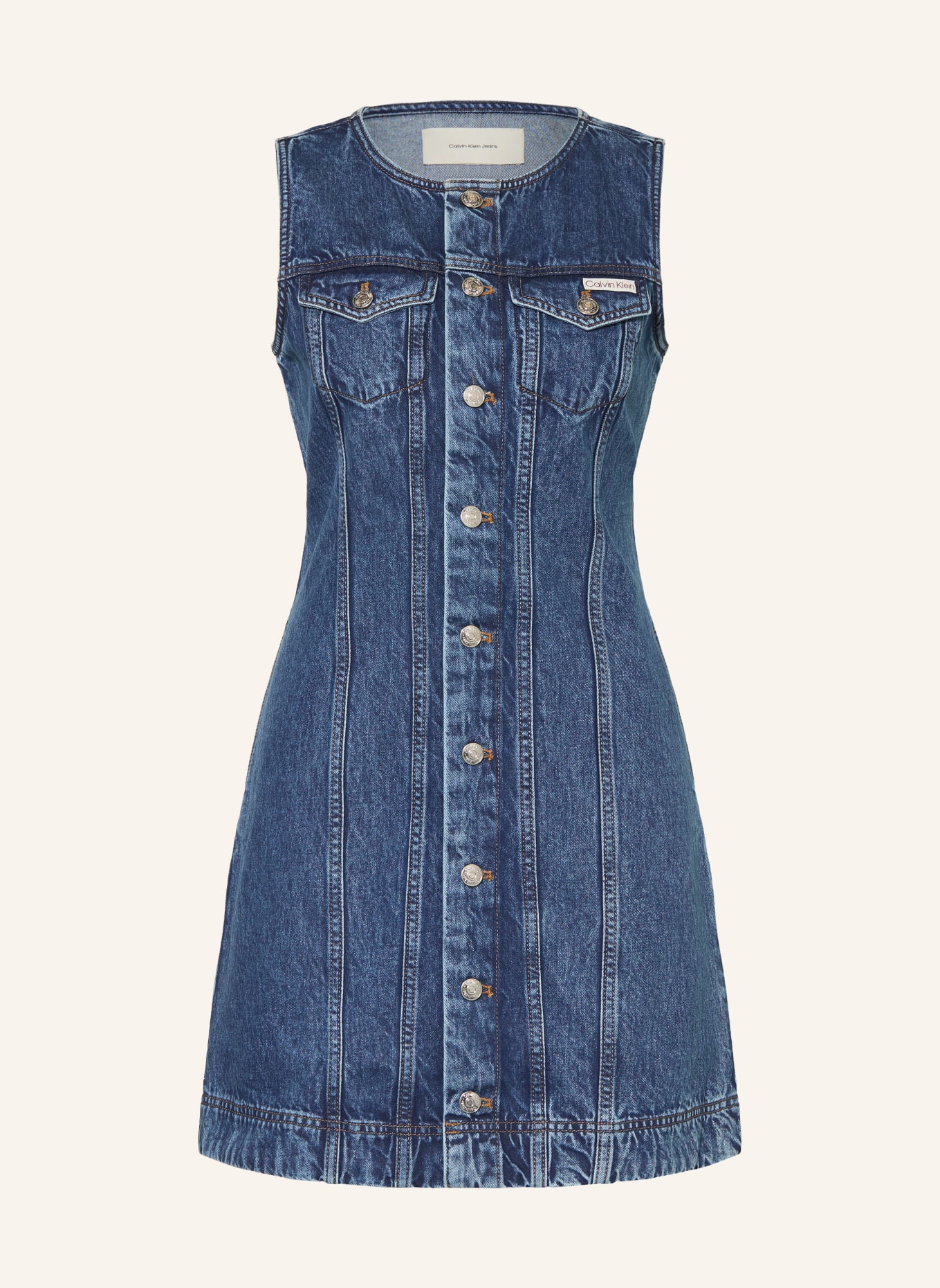 Calvin Klein Jeans robe en jean: BLEU FONCÉ