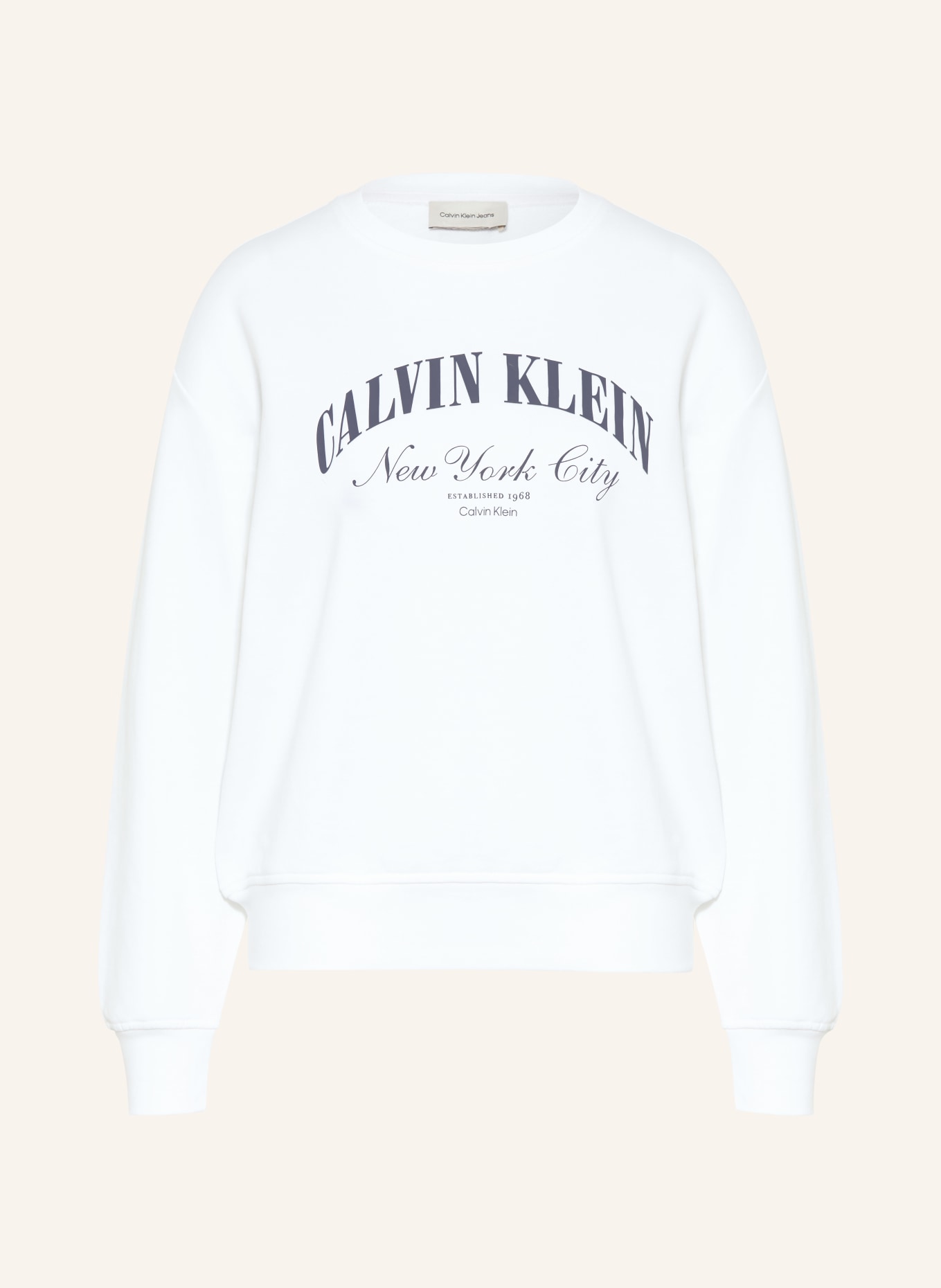 Calvin Klein Jeans sweatshirt: WHITE / BLACK