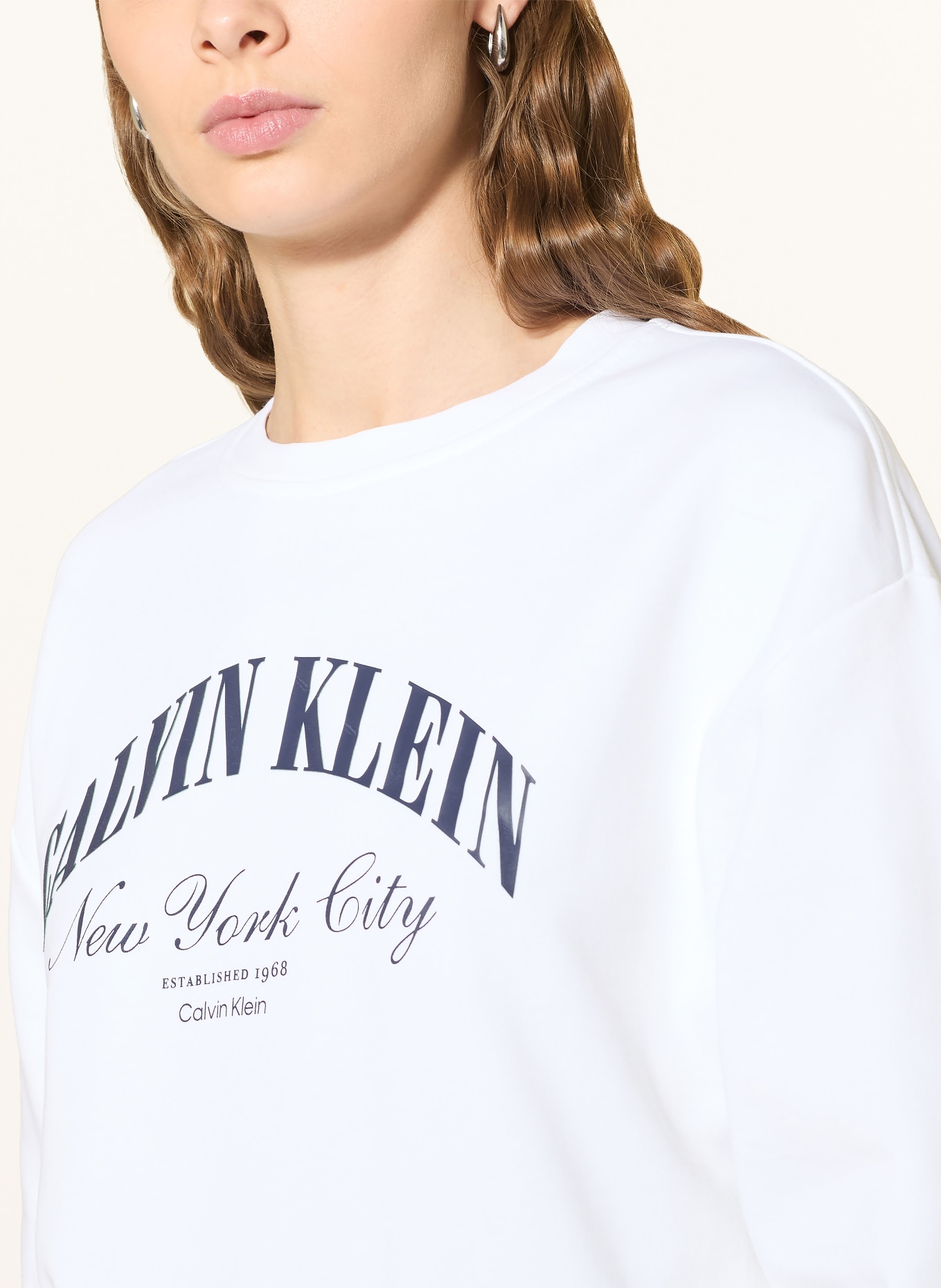 Calvin Klein Jeans sweatshirt: WHITE / BLACK