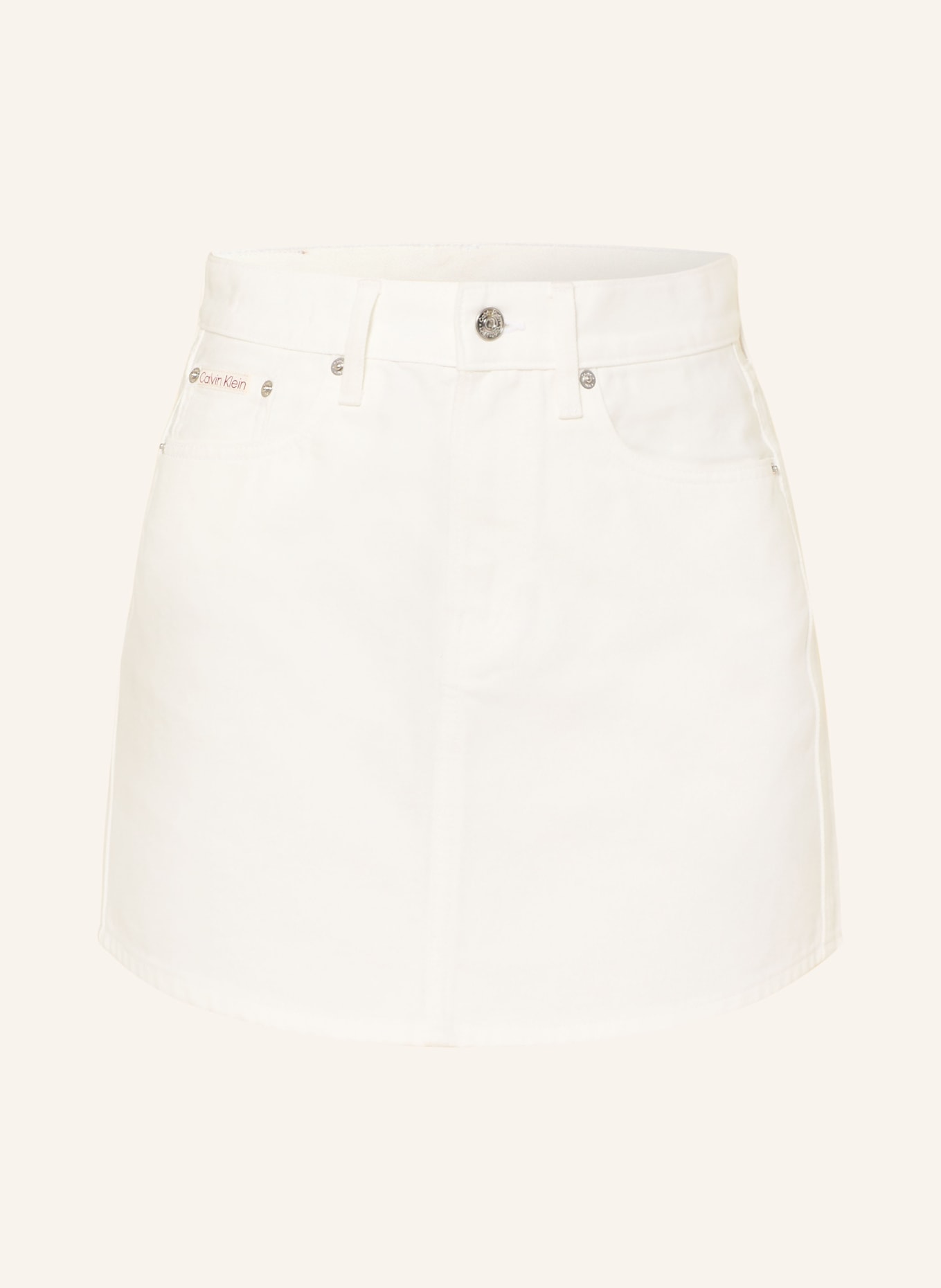 Calvin Klein Jeans denim skirt: WHITE