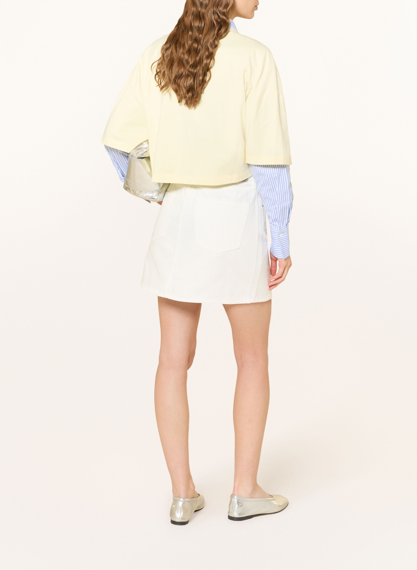 Calvin Klein Jeans denim skirt: WHITE