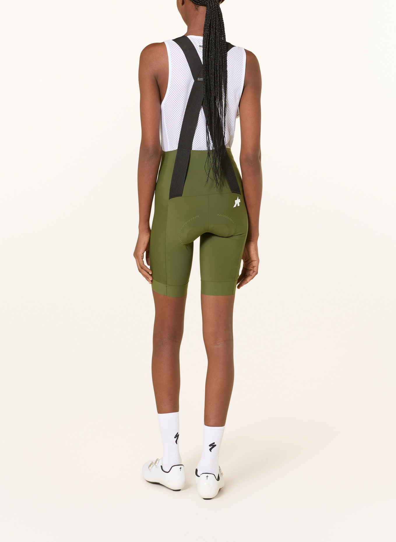 ASSOS Radhose UMA GT S11 mit Trägern und gepolstertem Einsatz: GRÜN