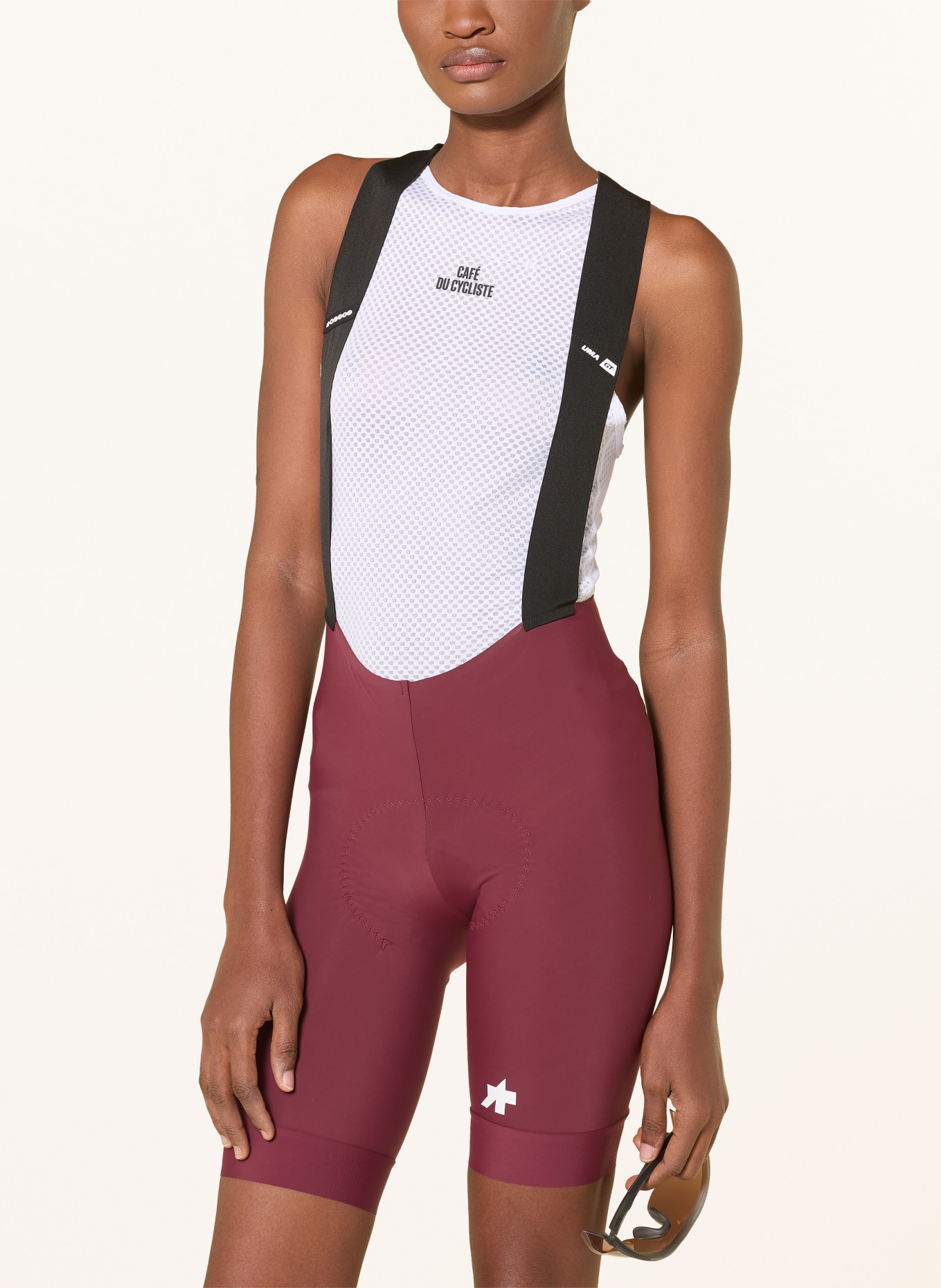 ASSOS Radhose UMA GT S11 mit Trägern und gepolstertem Einsatz: DUNKELROT