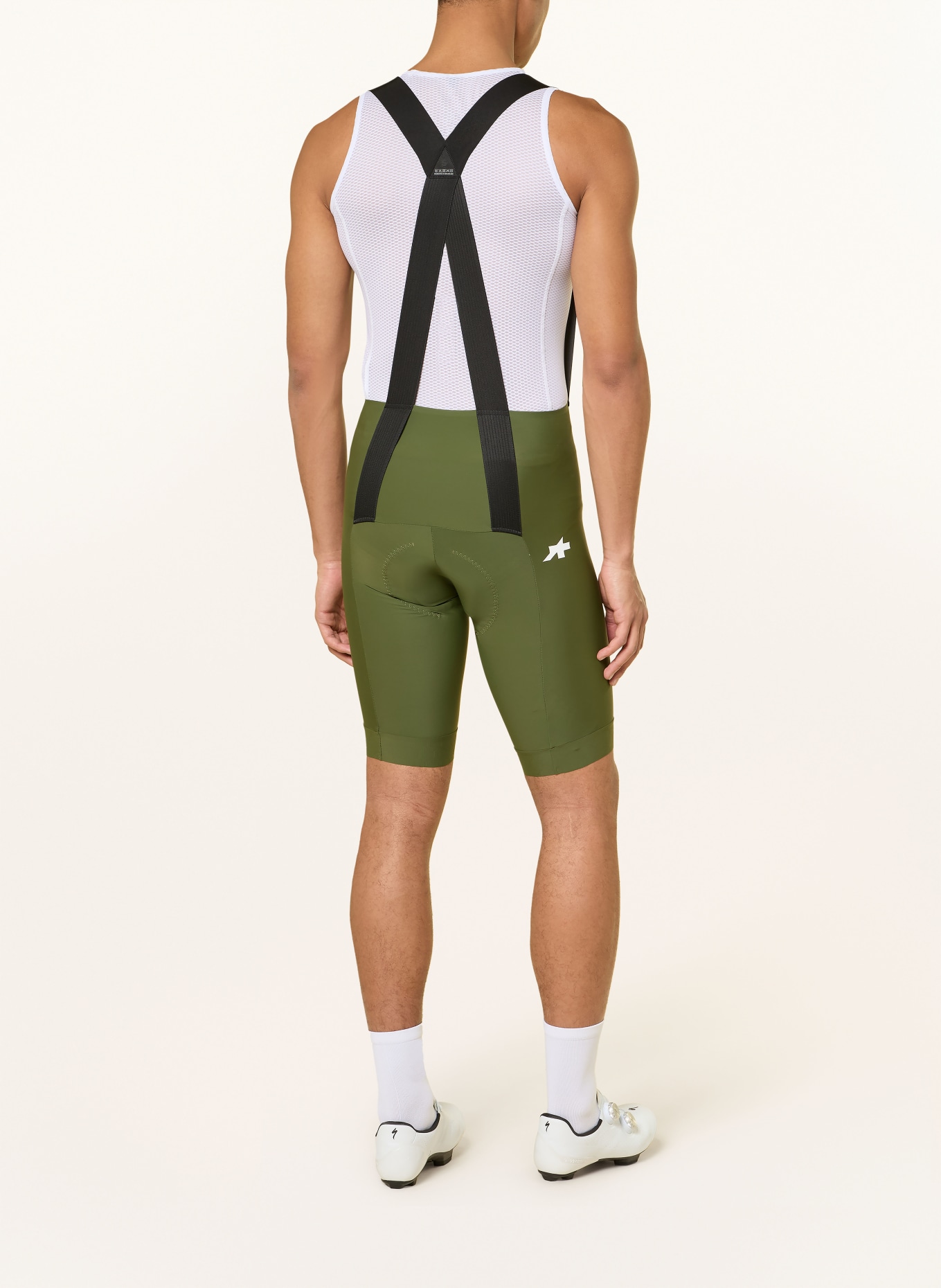 ASSOS Radhose MILLE GT S11 mit Trägern und gepolstertem Einsatz: OLIV / WEISS / SCHWARZ