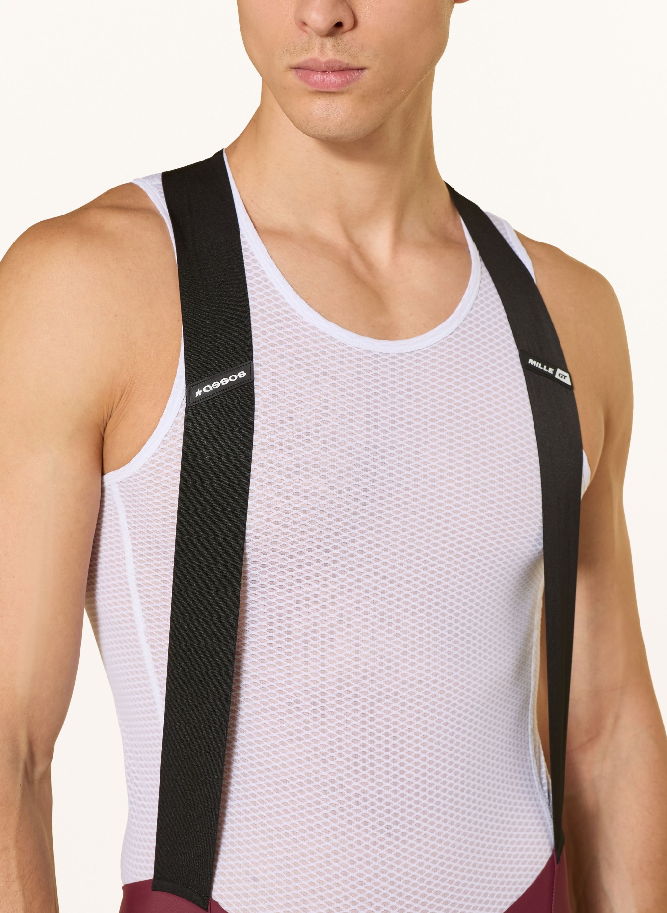 ASSOS Radhose MILLE GT S11 mit Trägern und gepolstertem Einsatz: DUNKELROT