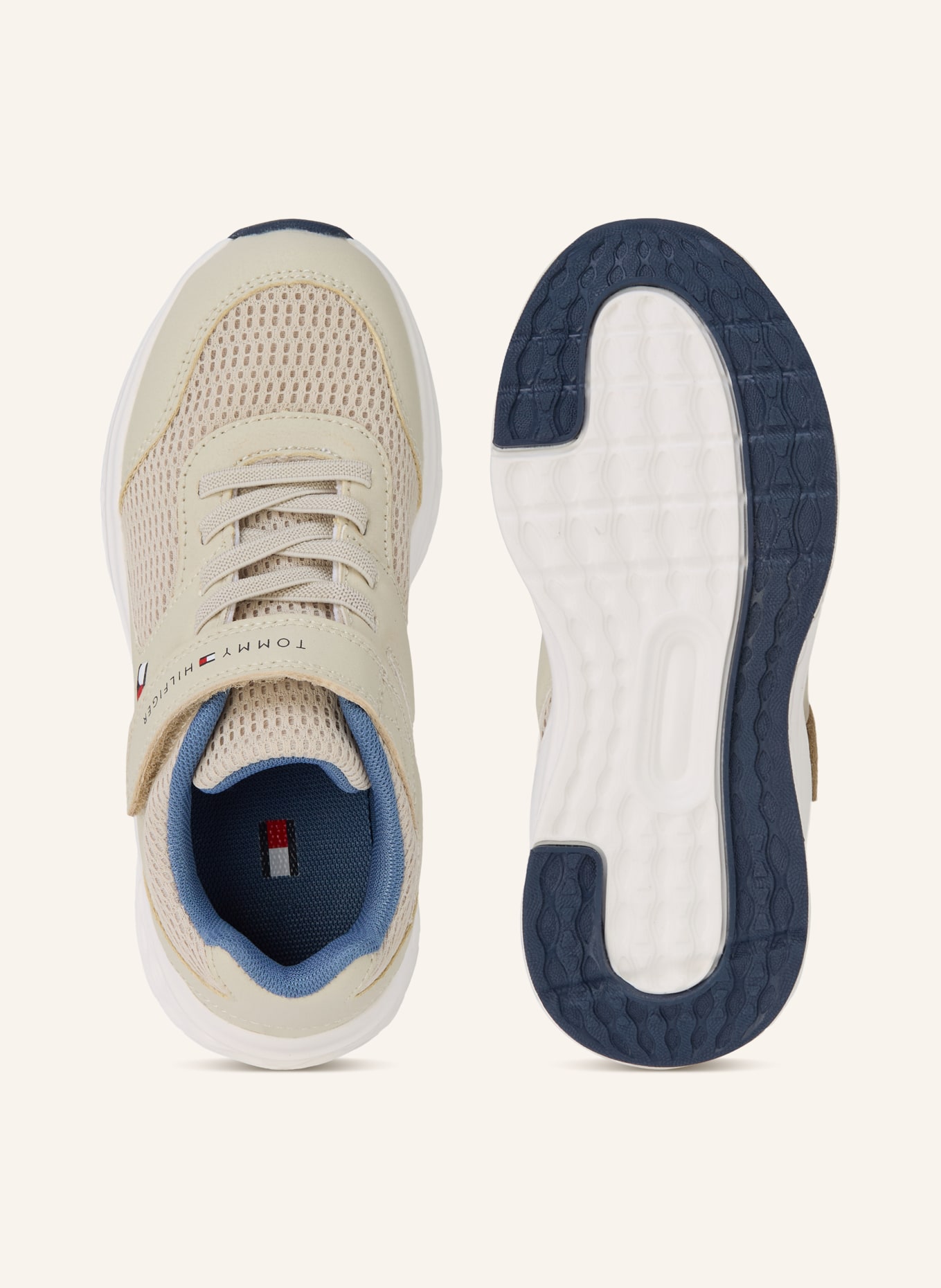 TOMMY HILFIGER Sneaker: BEIGE / WEISS