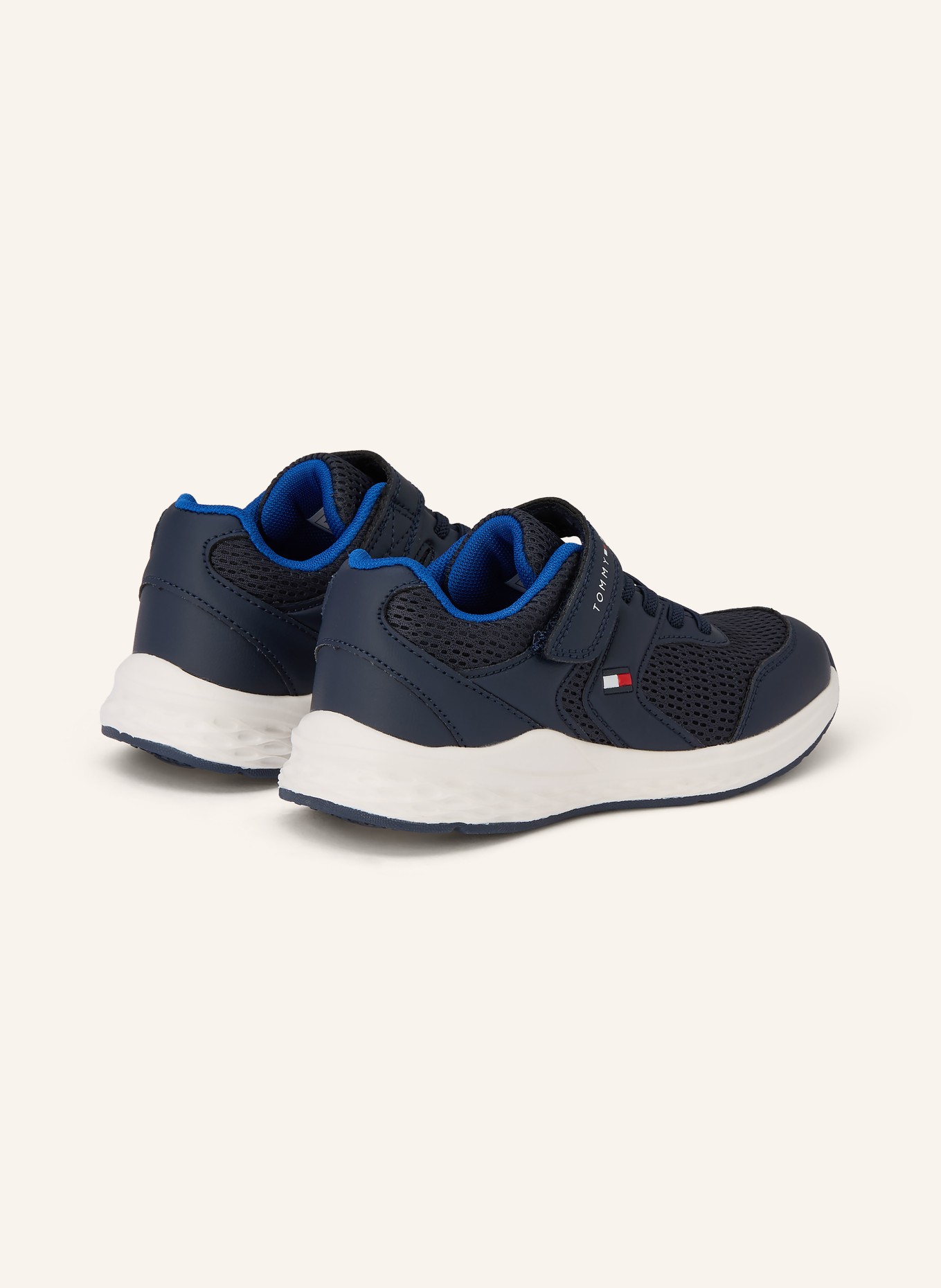TOMMY HILFIGER Sneaker: DUNKELBLAU / WEISS